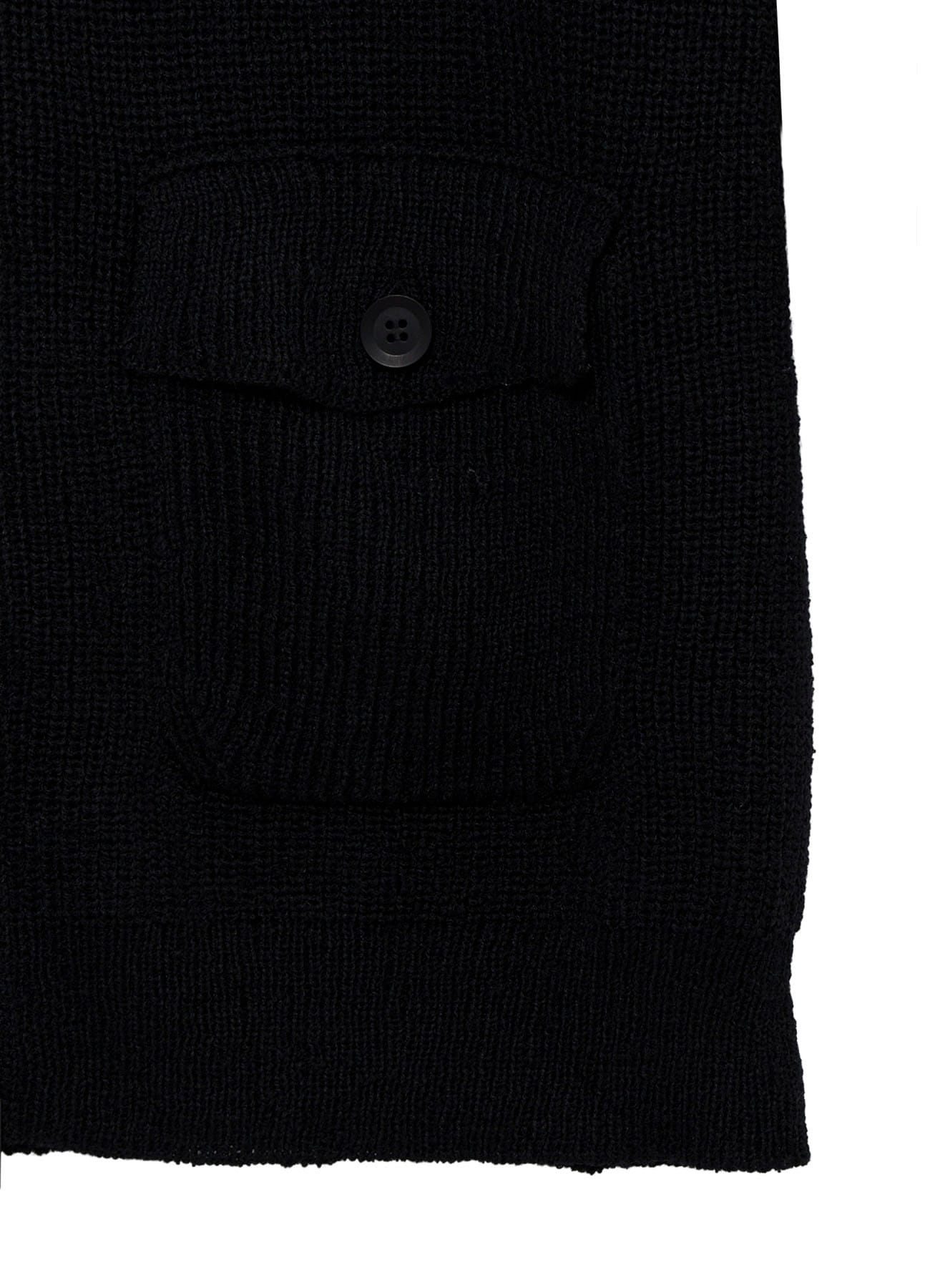 PARALLELED HALF CARDIGAN POCKET DETAIL ZIP BLOUSON(FREE SIZE Black
