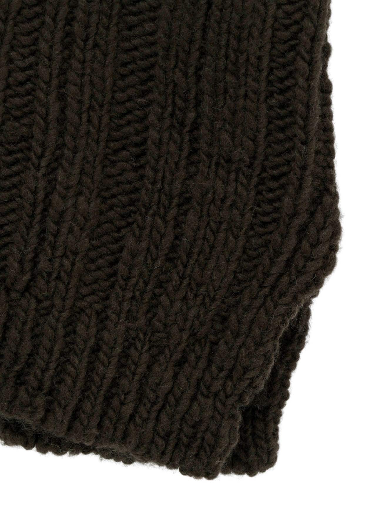 3G 1PLY RANDOM RIB HIGH NECK LONG CARDIGAN