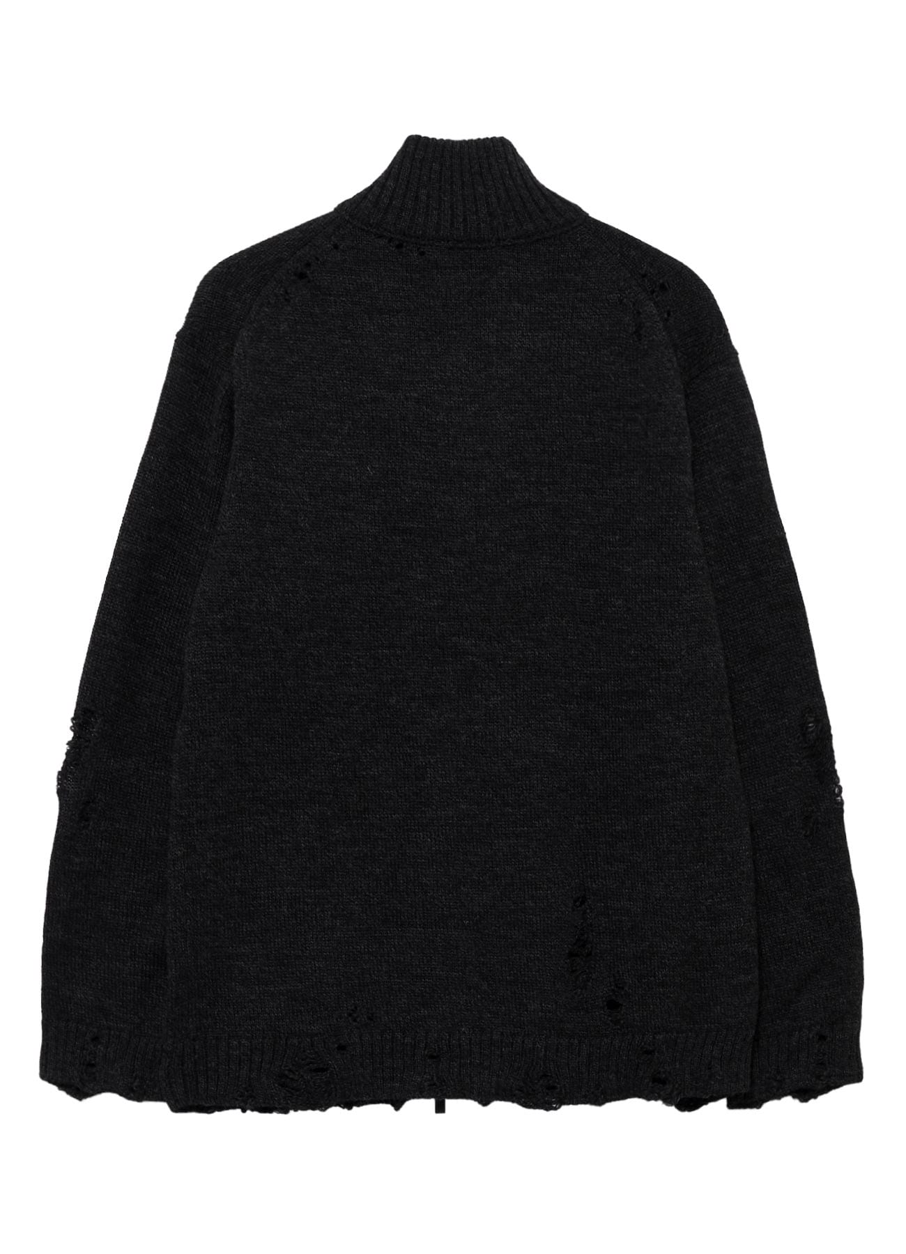 5G 3PLY SINGLE JERSEY  HIGH NECK ZIP CARDIGAN