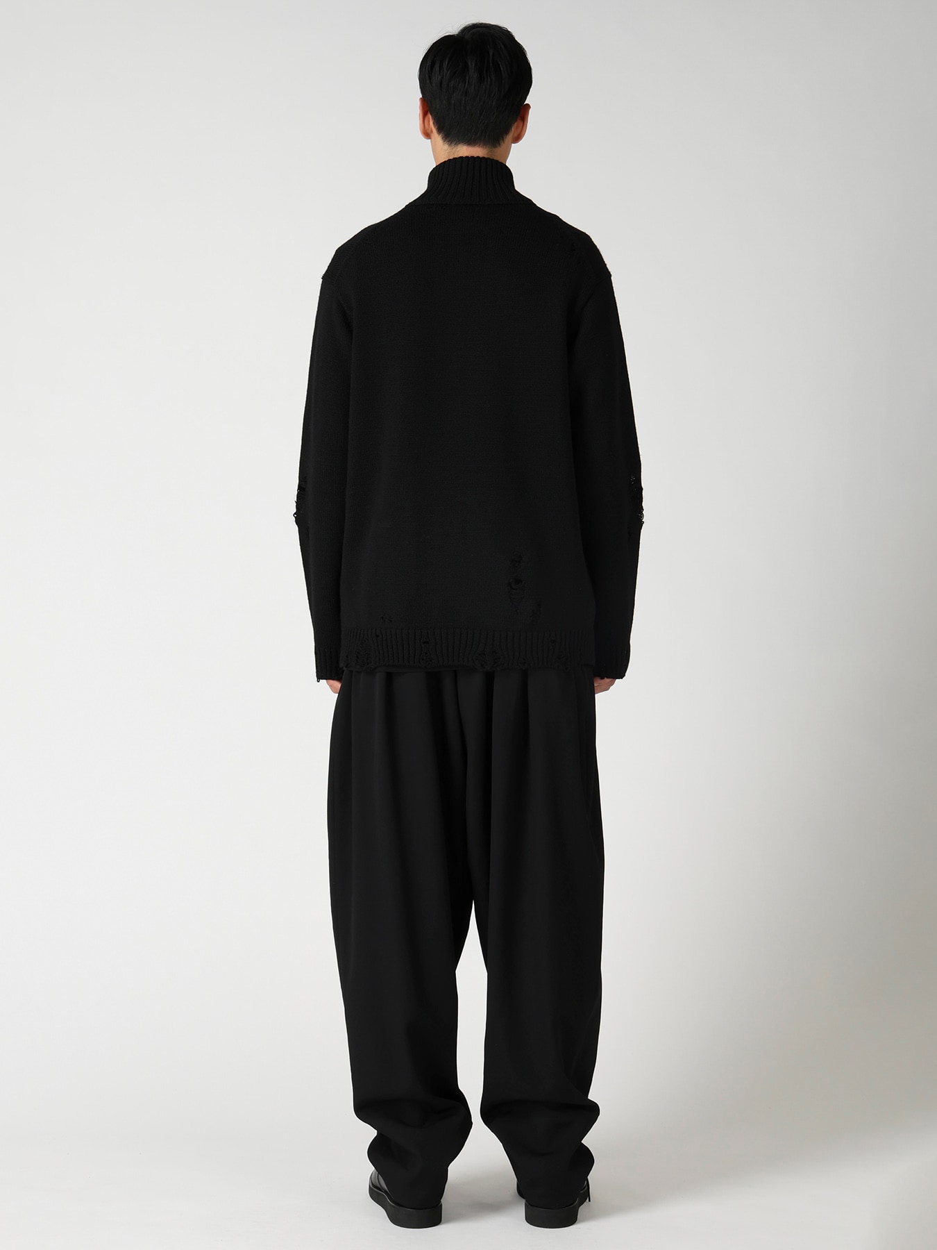 5G 3PLY SINGLE JERSEY  HIGH NECK ZIP CARDIGAN