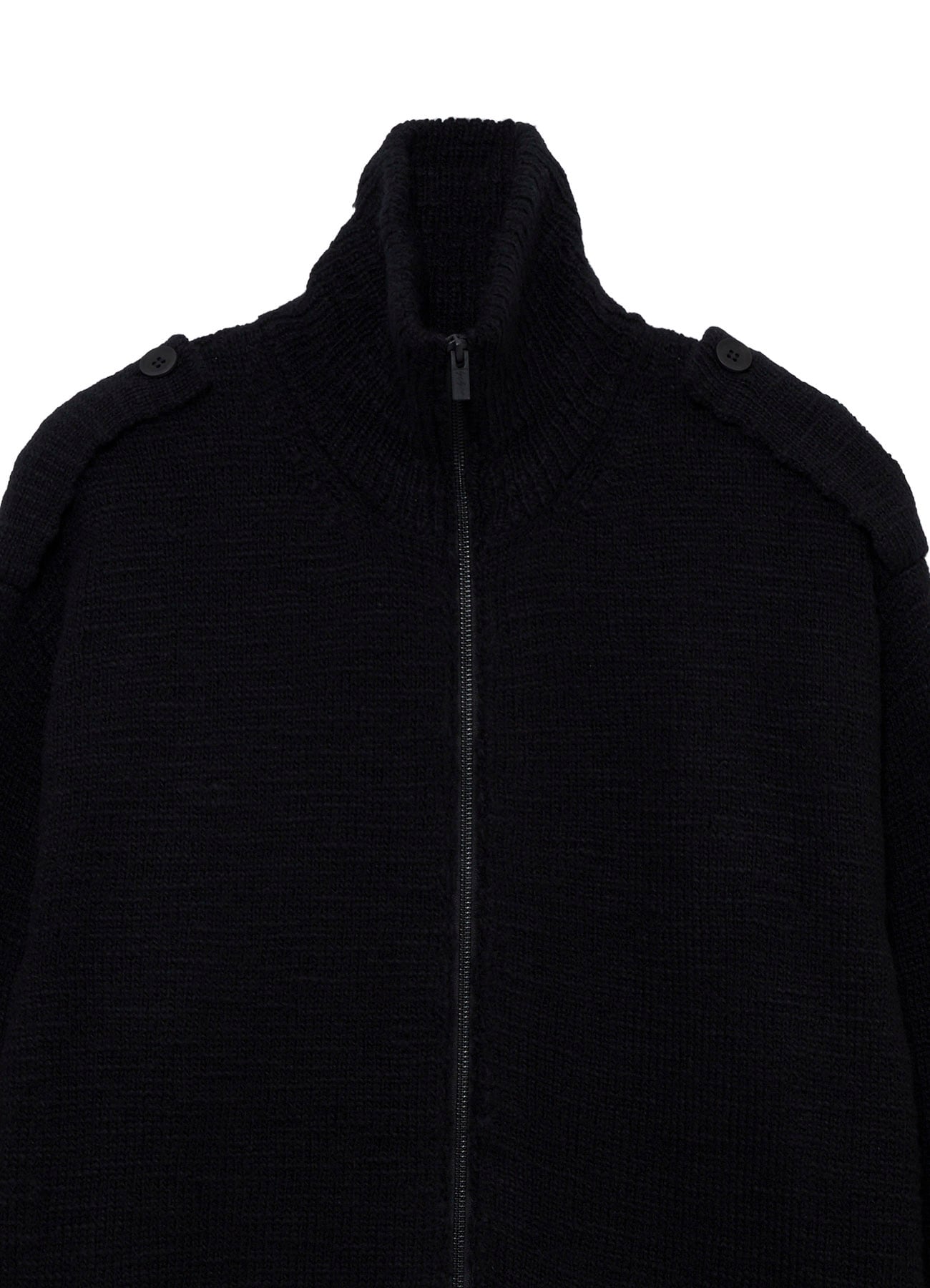 SINGLE JERSEY SHOULDER EPAULET HIGH NECK LONG CD