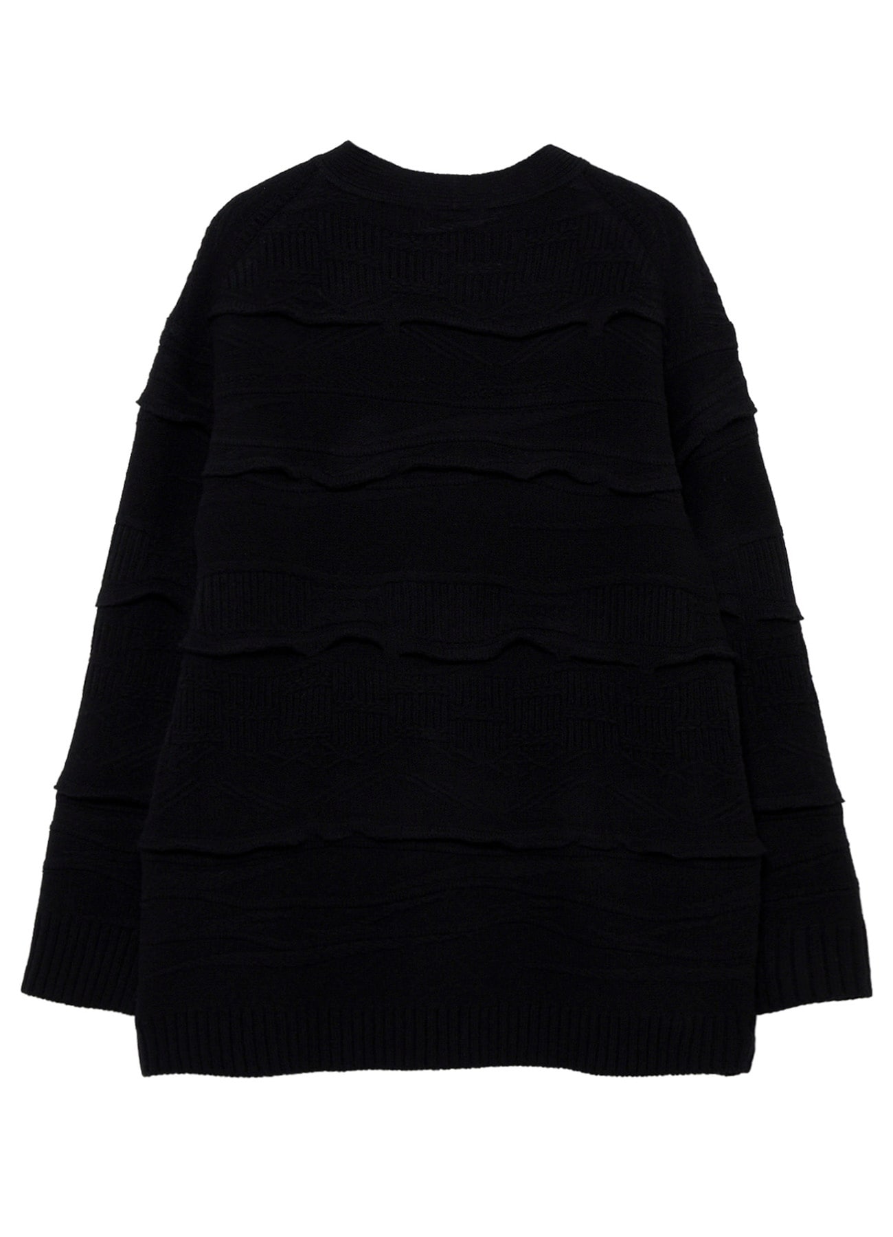 5G 1PLY RELIEF KNIT V NECK CARDIGAN