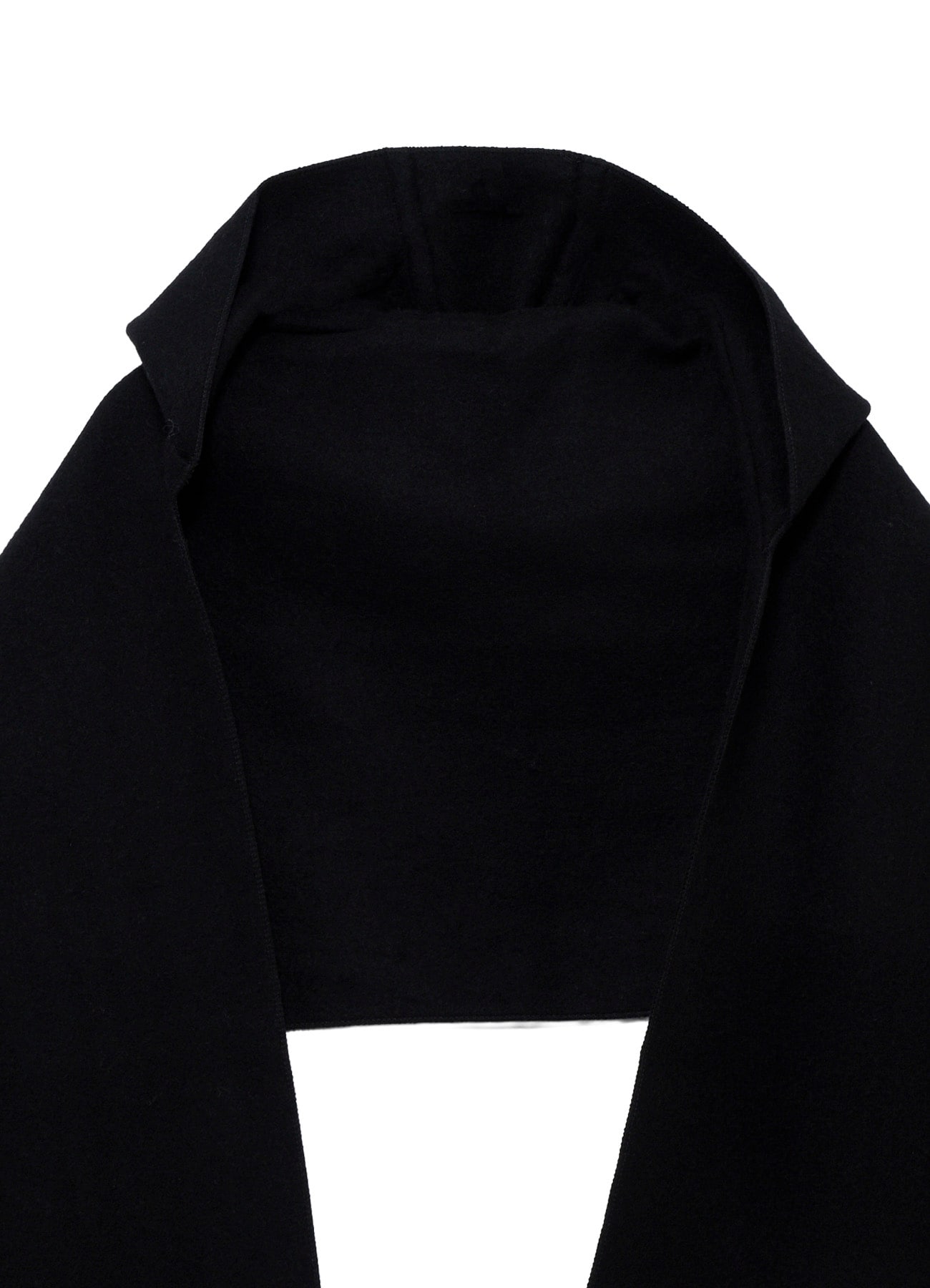 MILLED WOOL HOOD STOLE(FREE SIZE Black): Yohji Yamamoto POUR HOMME MILLED WOOL HOOD STOLE(FREE SIZE Black): Yohji Yamamoto POUR HOMME