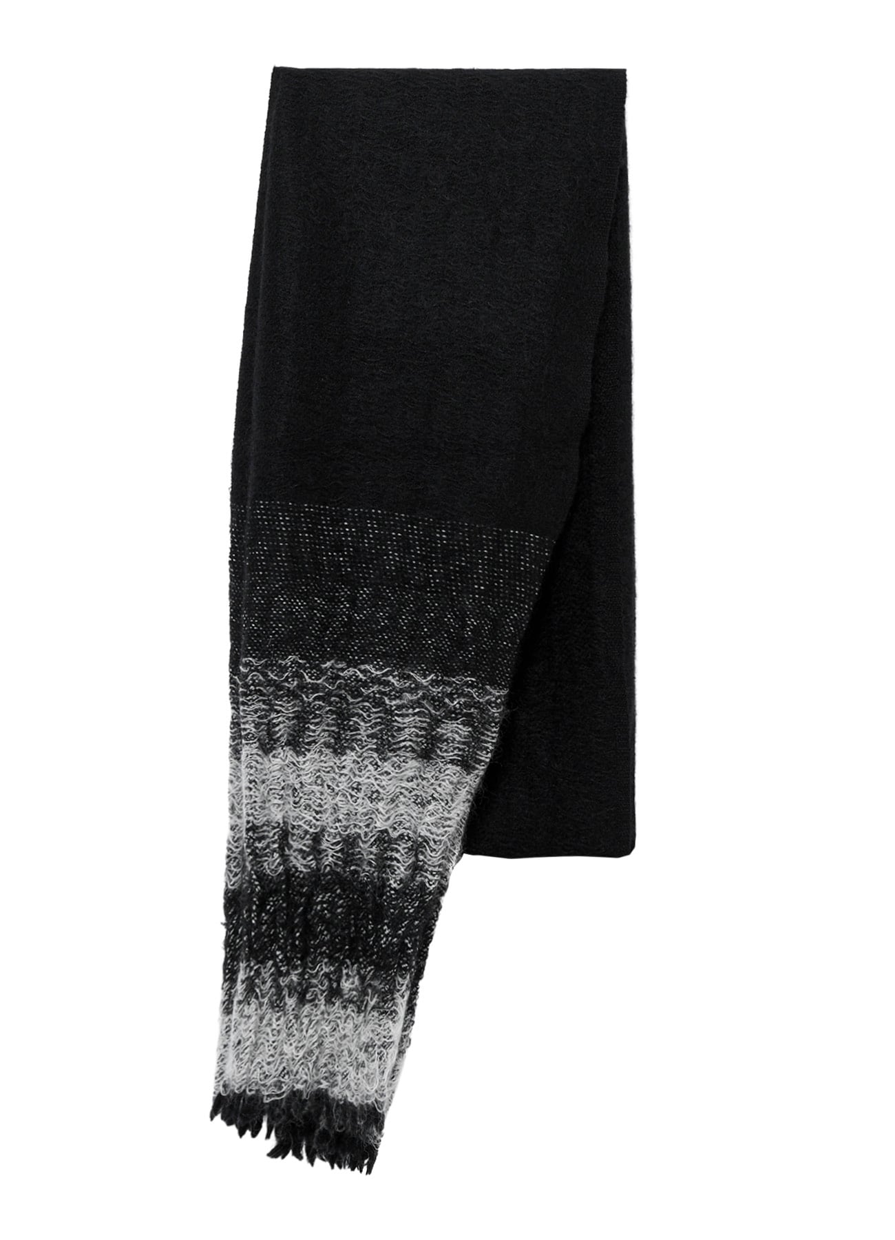 W/KID MOHAIR GATHER STRIPE STOLE