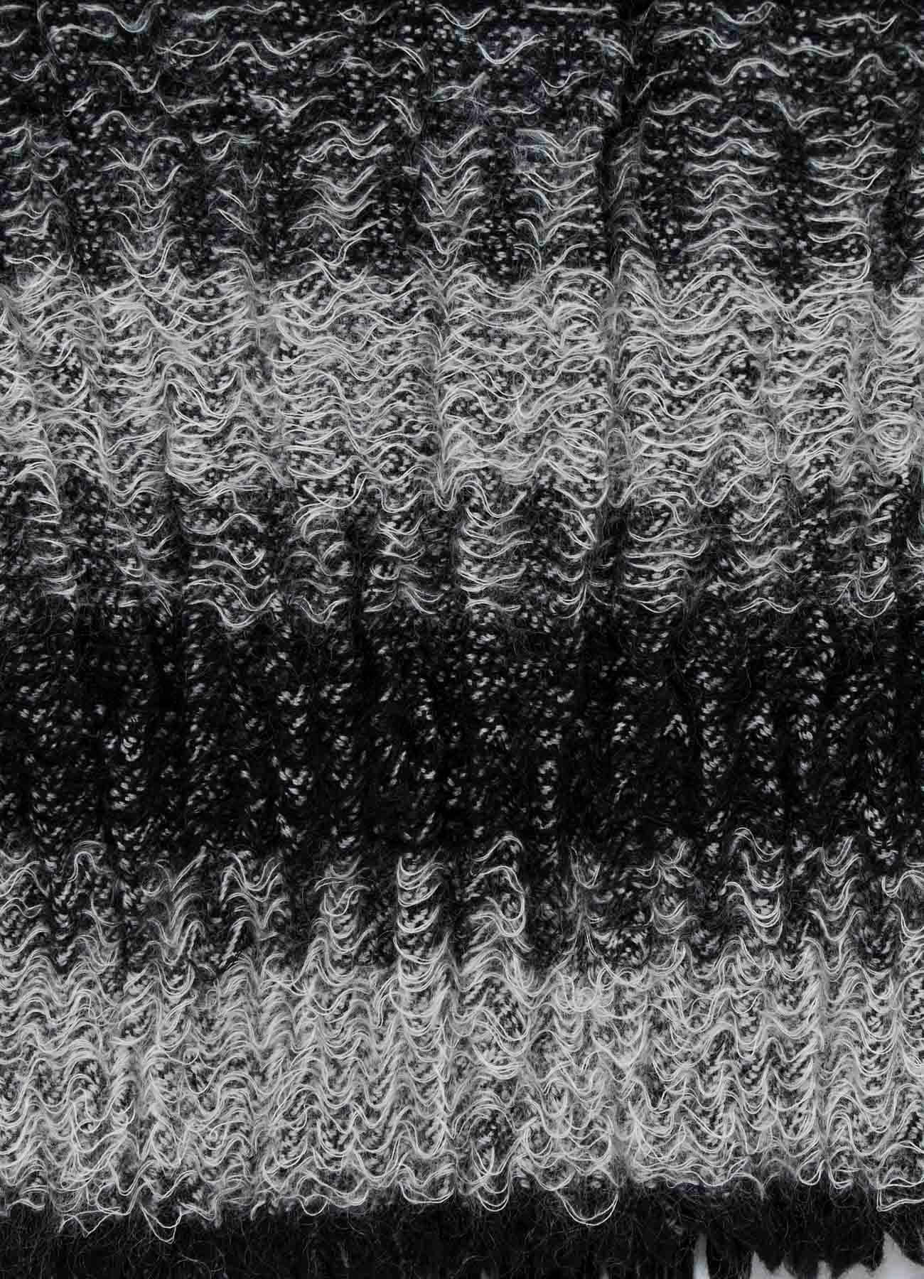 W/KID MOHAIR GATHER STRIPE STOLE
