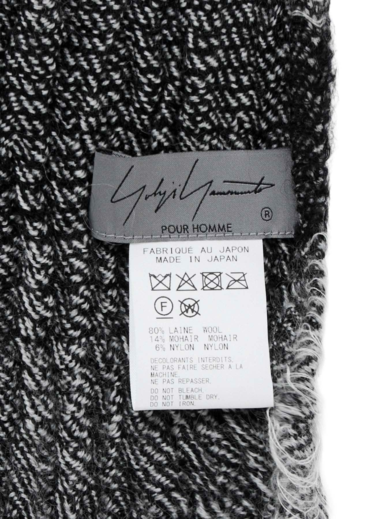 W/KID MOHAIR GATHER STRIPE STOLE
