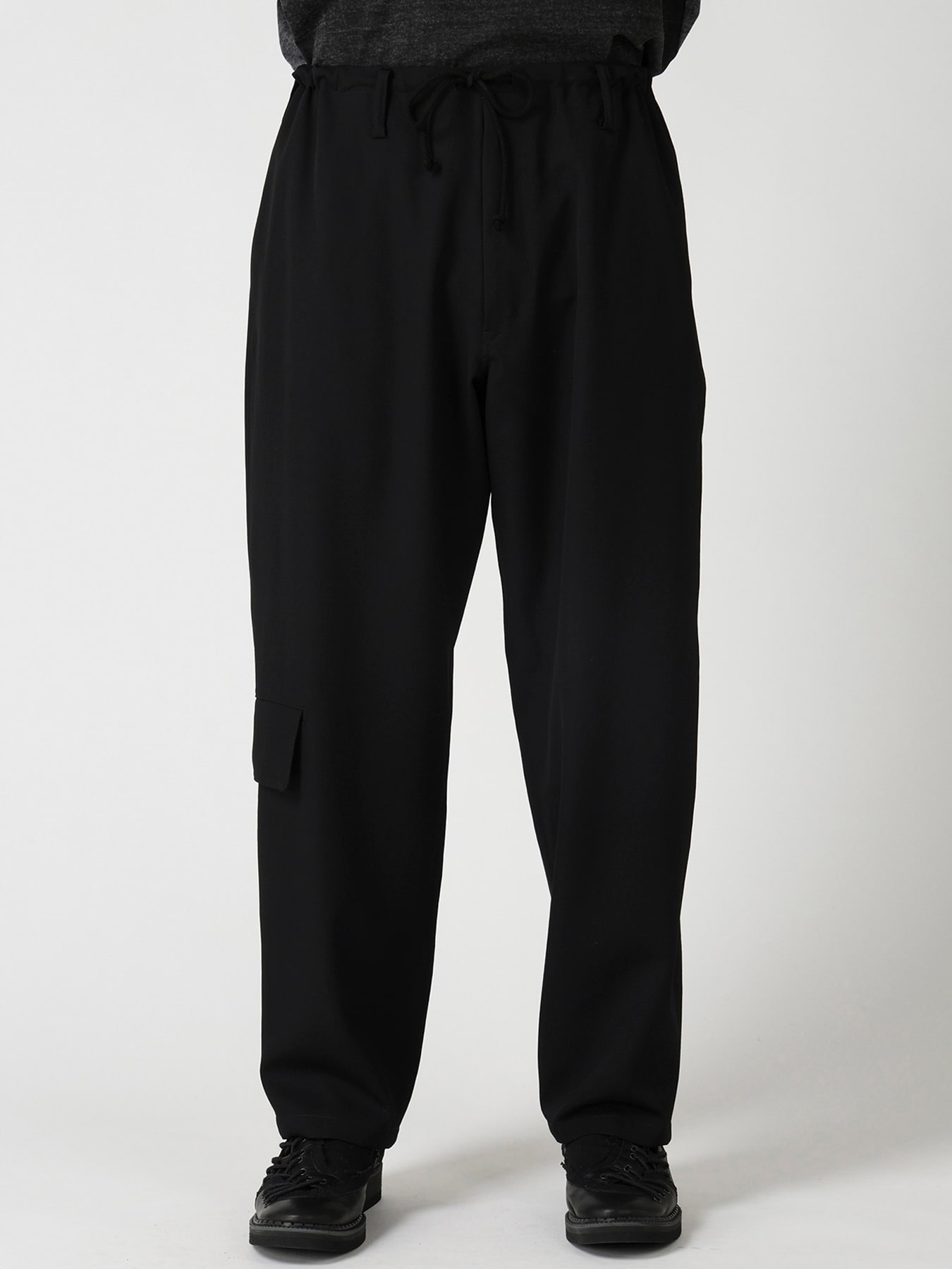 RE GABARDINE SIDE POCKET STRING PANTS