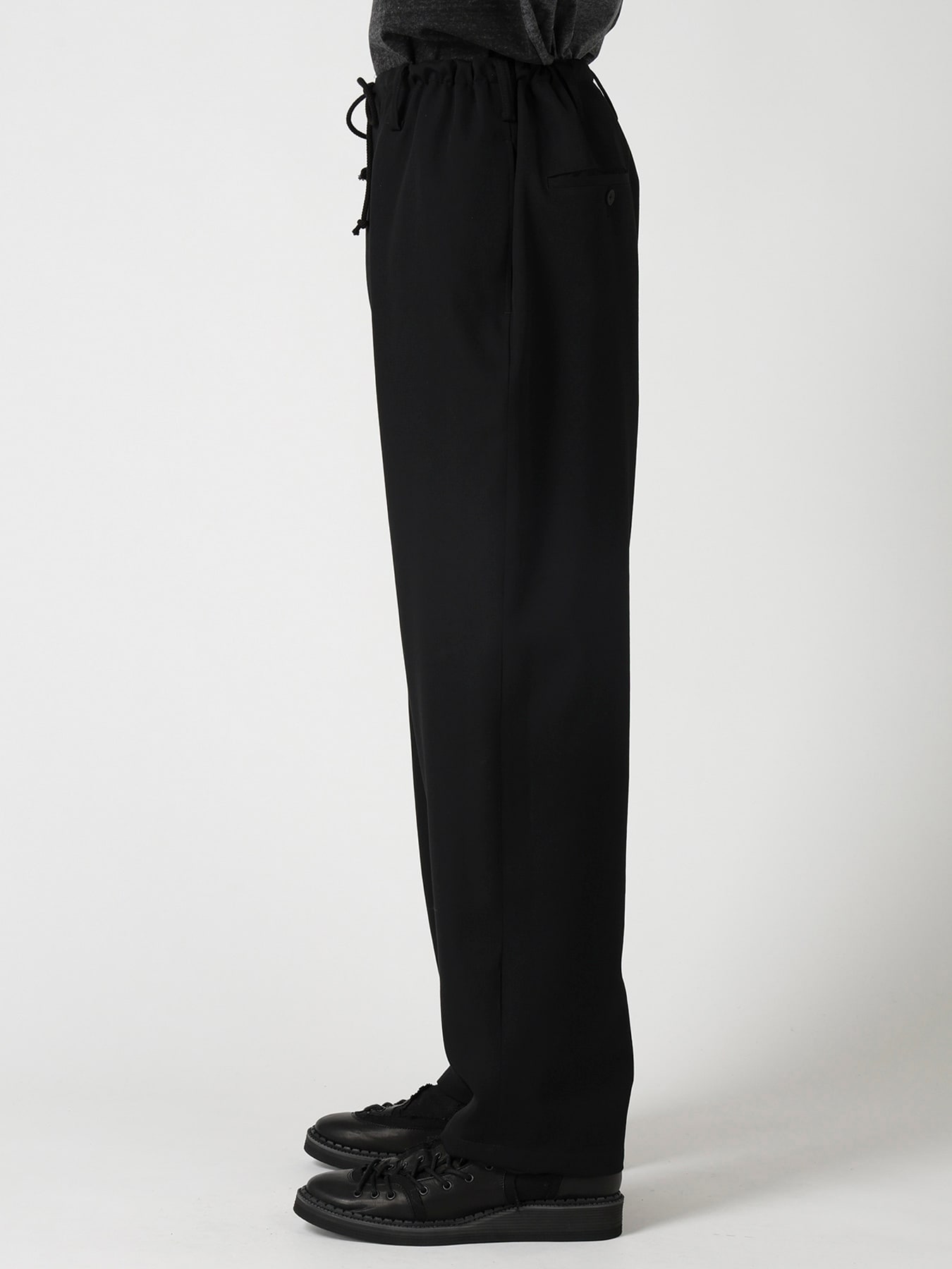 RE GABARDINE SIDE POCKET STRING PANTS