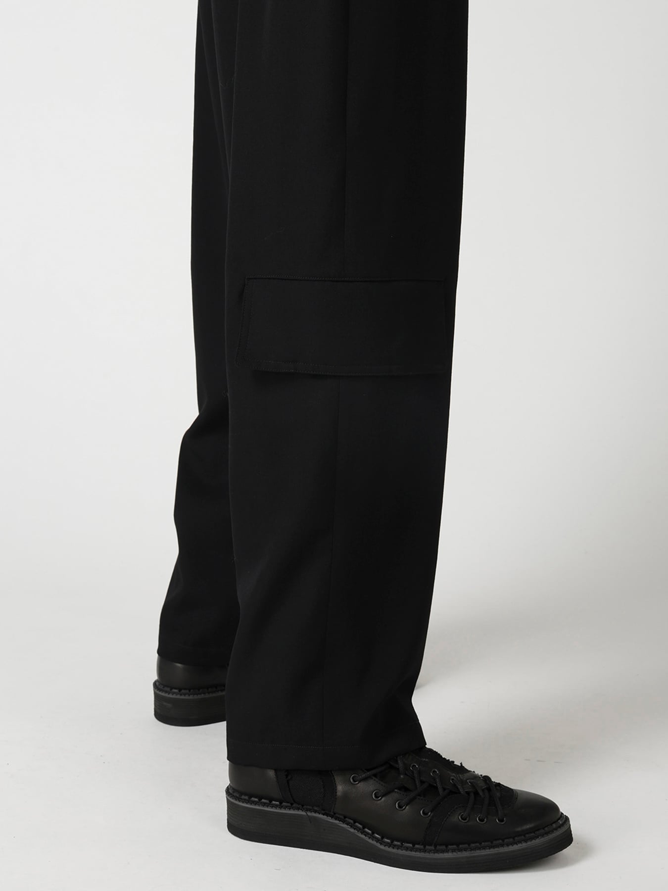 RE GABARDINE SIDE POCKET STRING PANTS