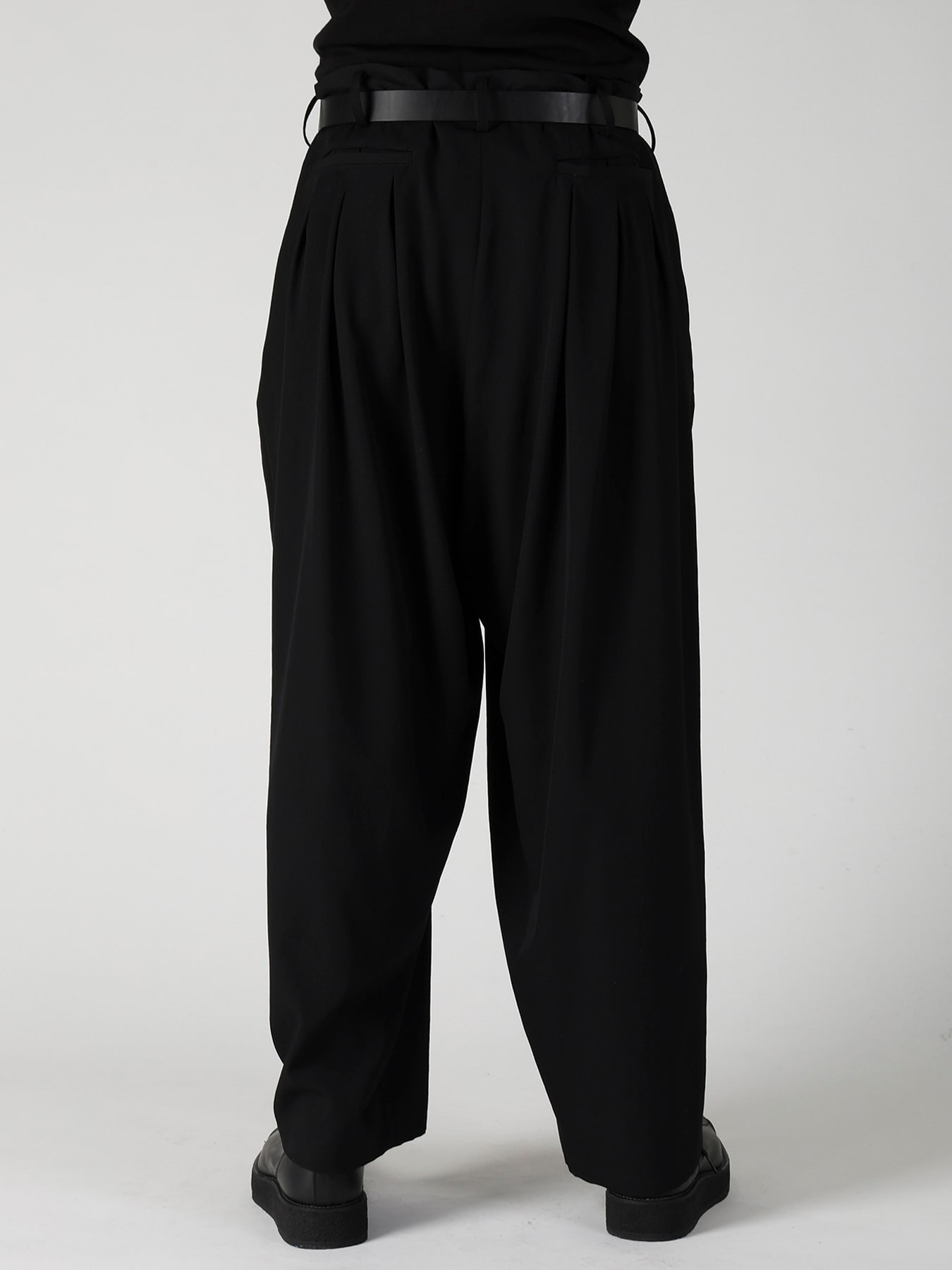 WOOL GABARDINE 12TUCKS PANTS