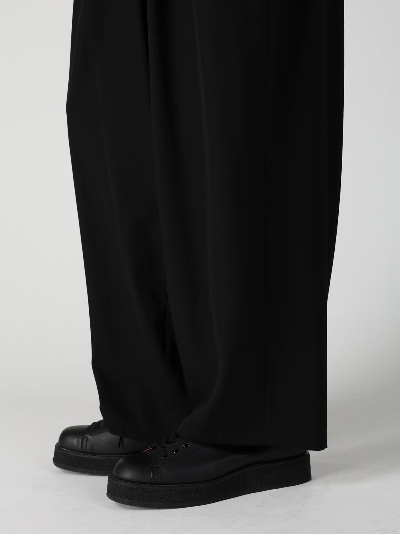 WOOL GABARDINE 12TUCKS PANTS
