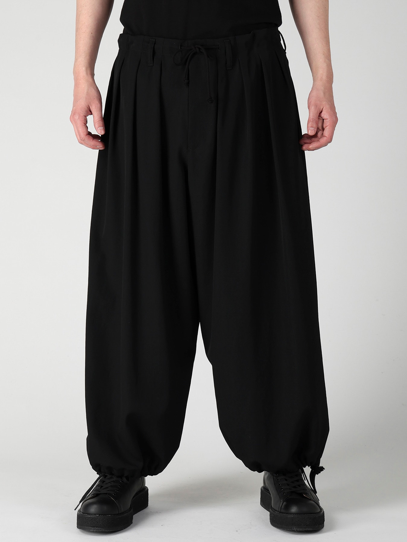 WOOL GABARDINE STANDAED BALLON PANTS