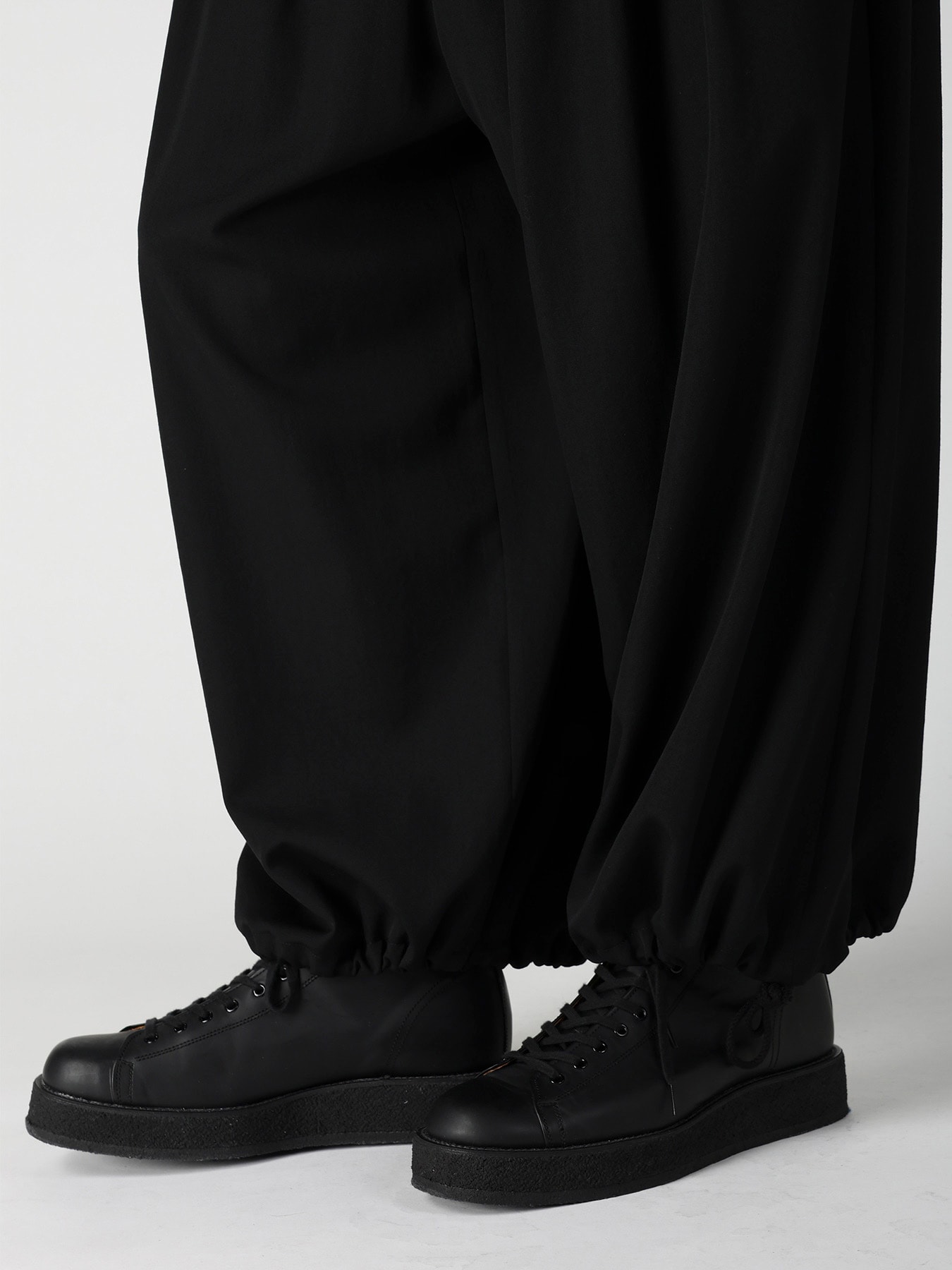 WOOL GABARDINE STANDAED BALLON PANTS