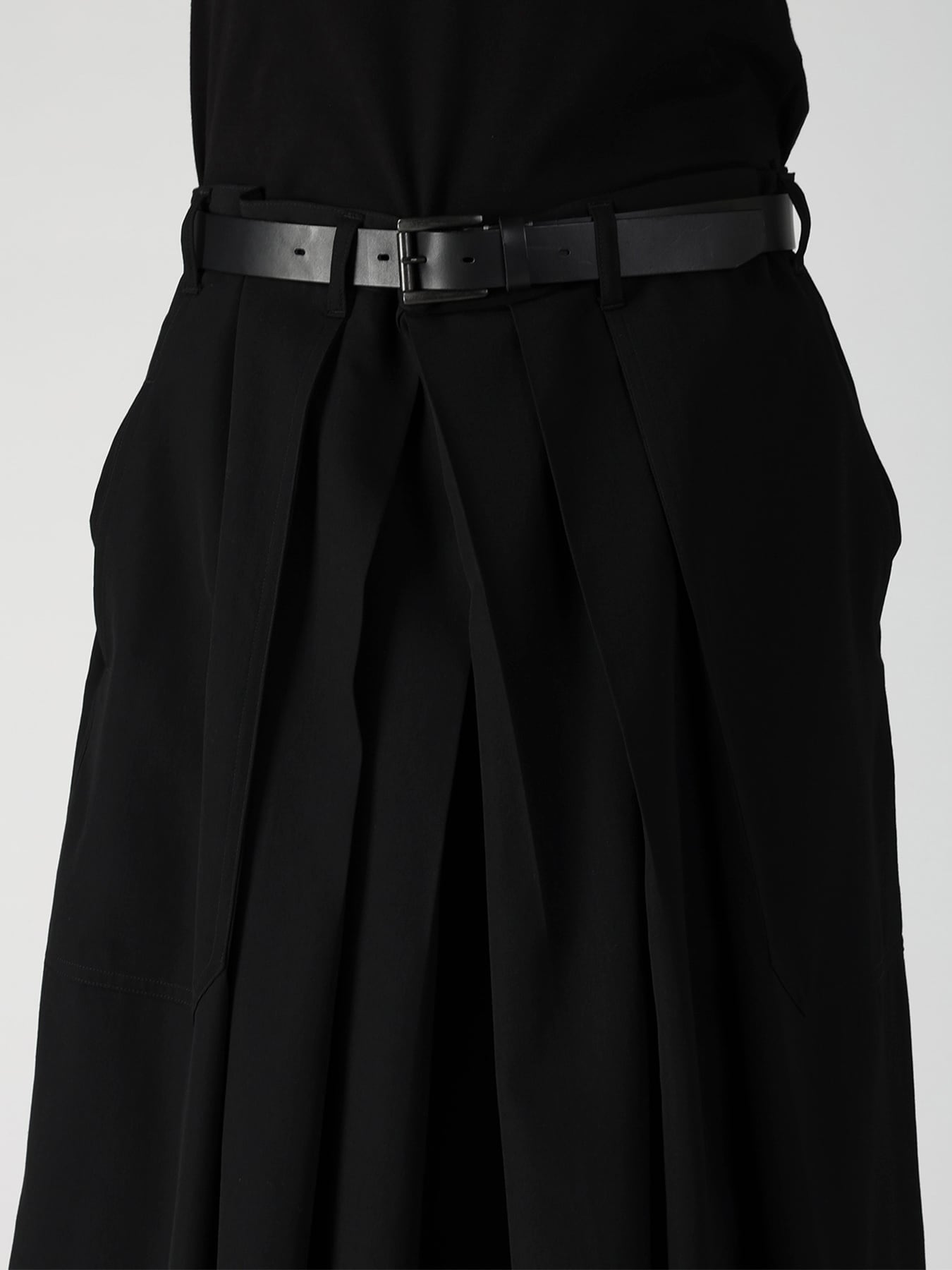 WOOL GABARDINE HAKAMA PANTS