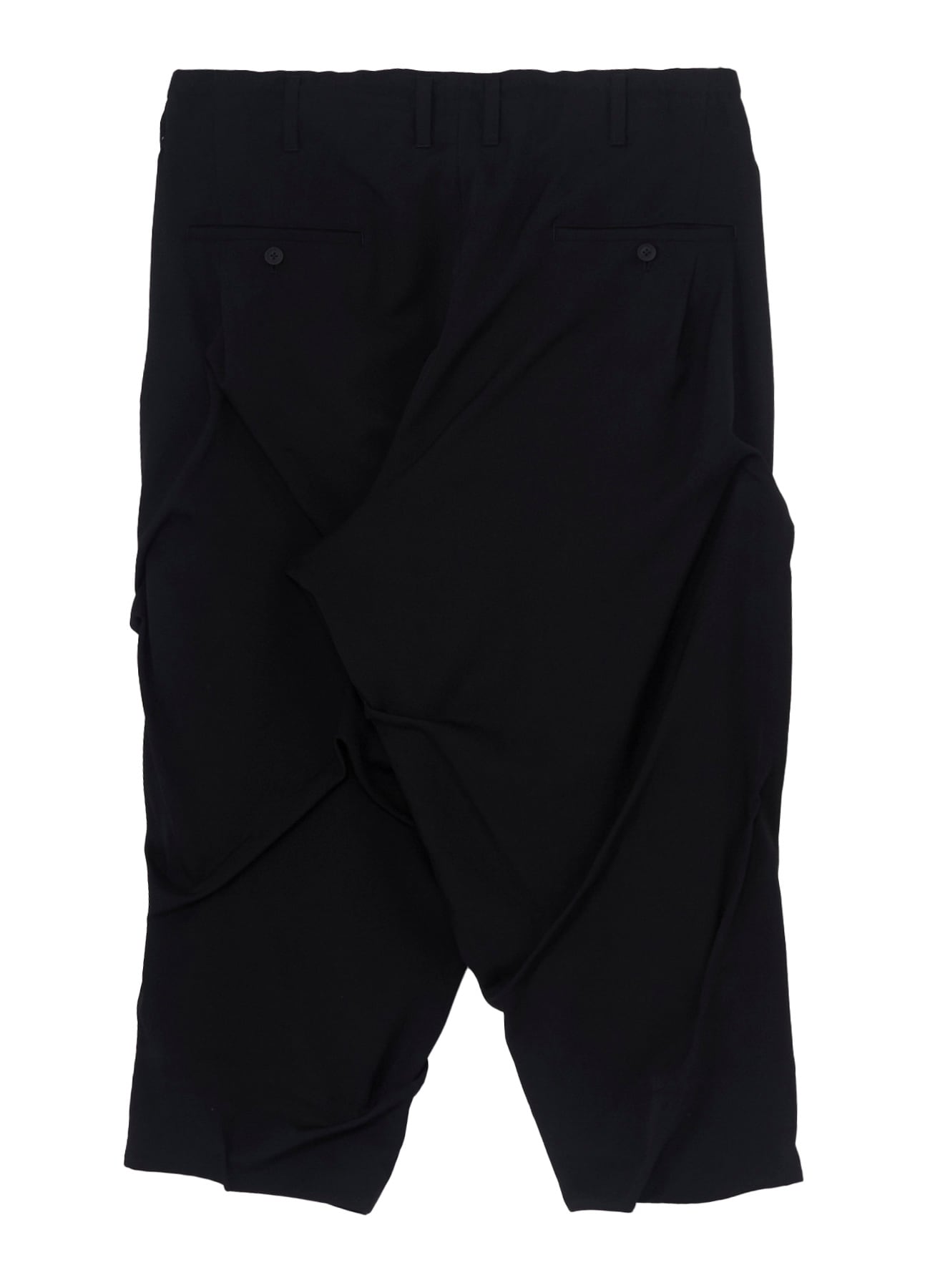 WOOL GABARDINE RANDOM TUCK PANTS