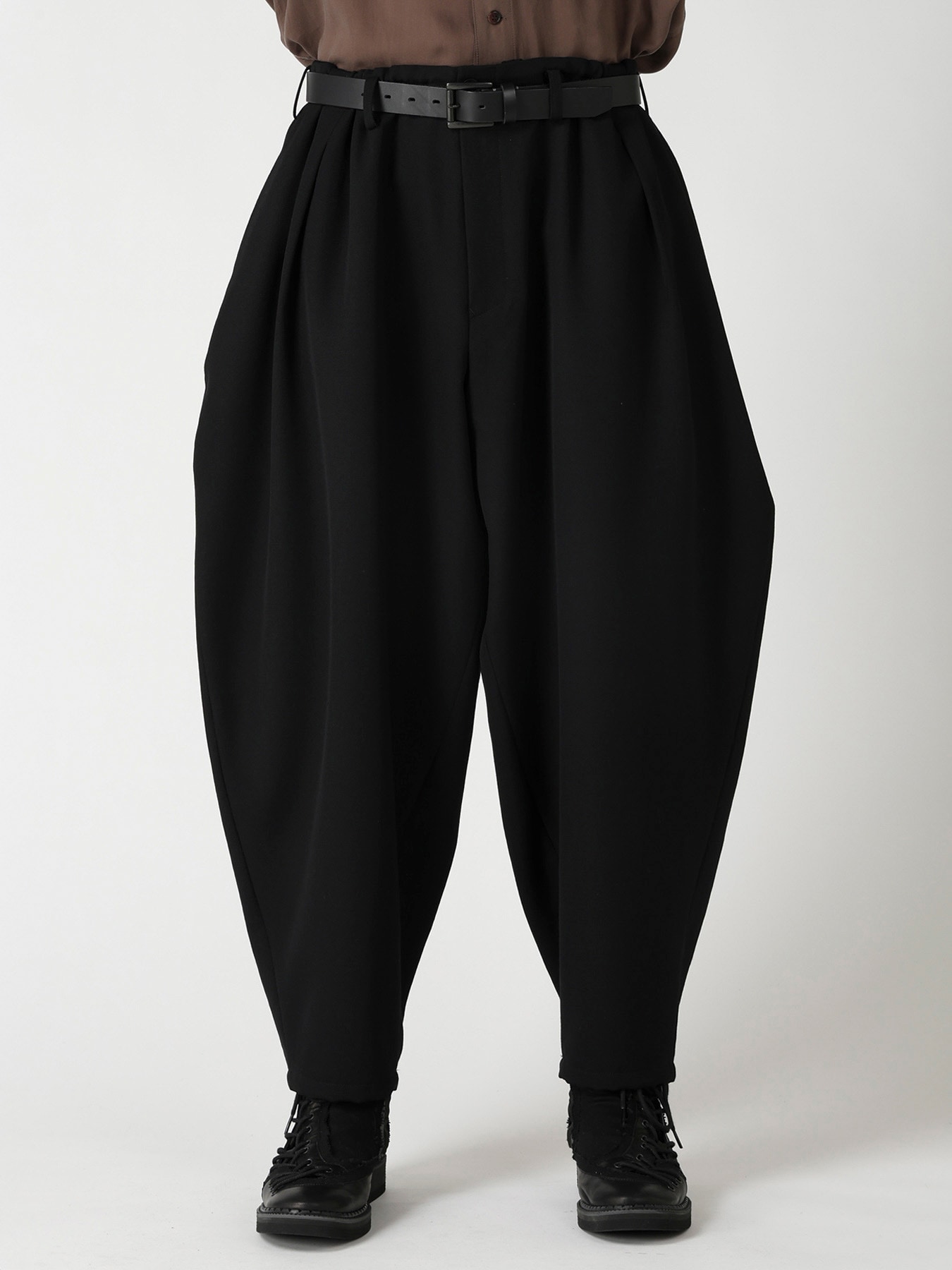 ARMY GABARDINE DRAPE PANTS