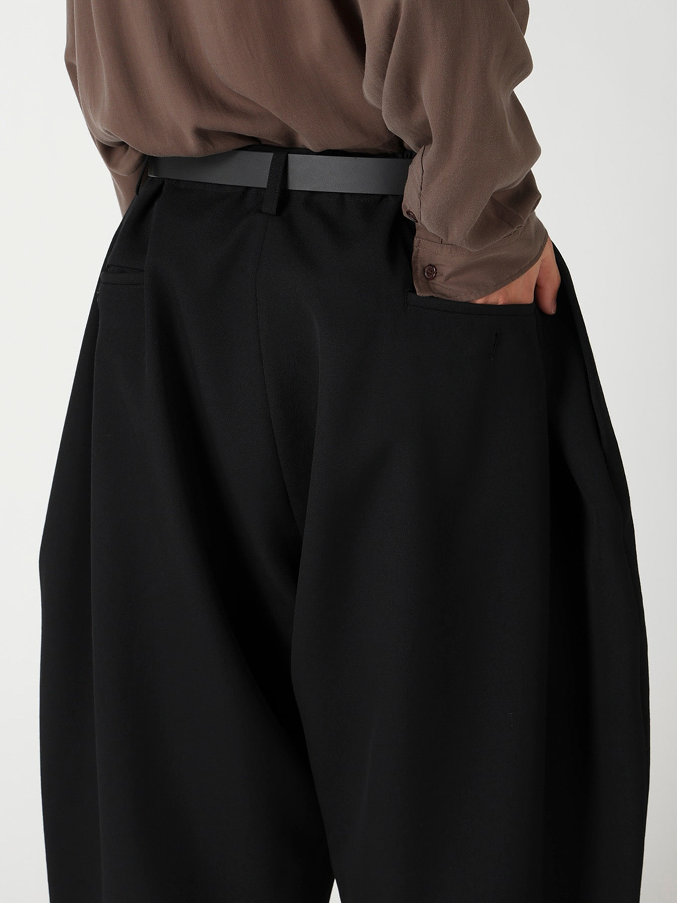 ARMY GABARDINE DRAPE PANTS