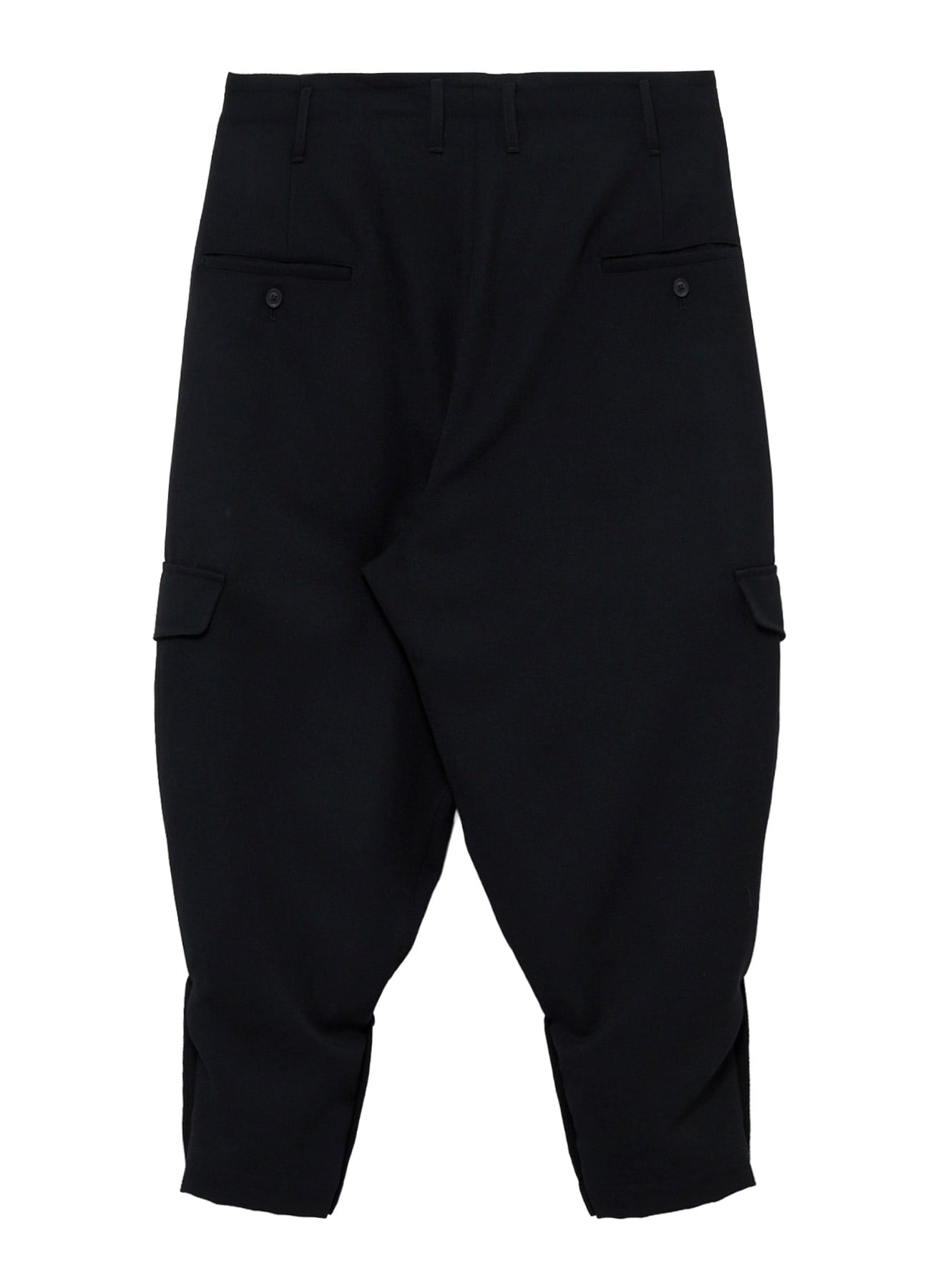 ARMY GABARDINE HEM BUTTON PANTS