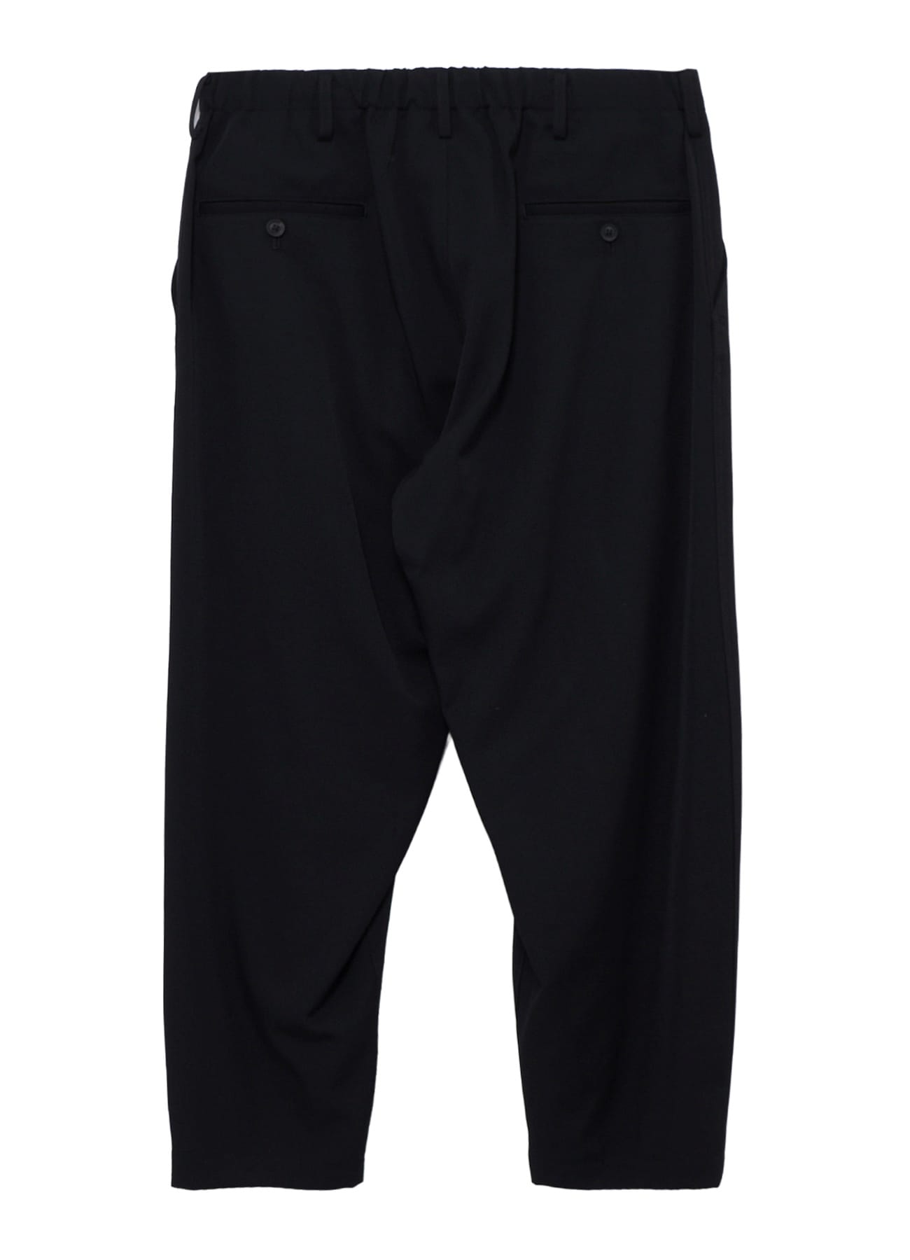 WOOL GABARDINE DOUBLE STITCH ELASTIC PANTS