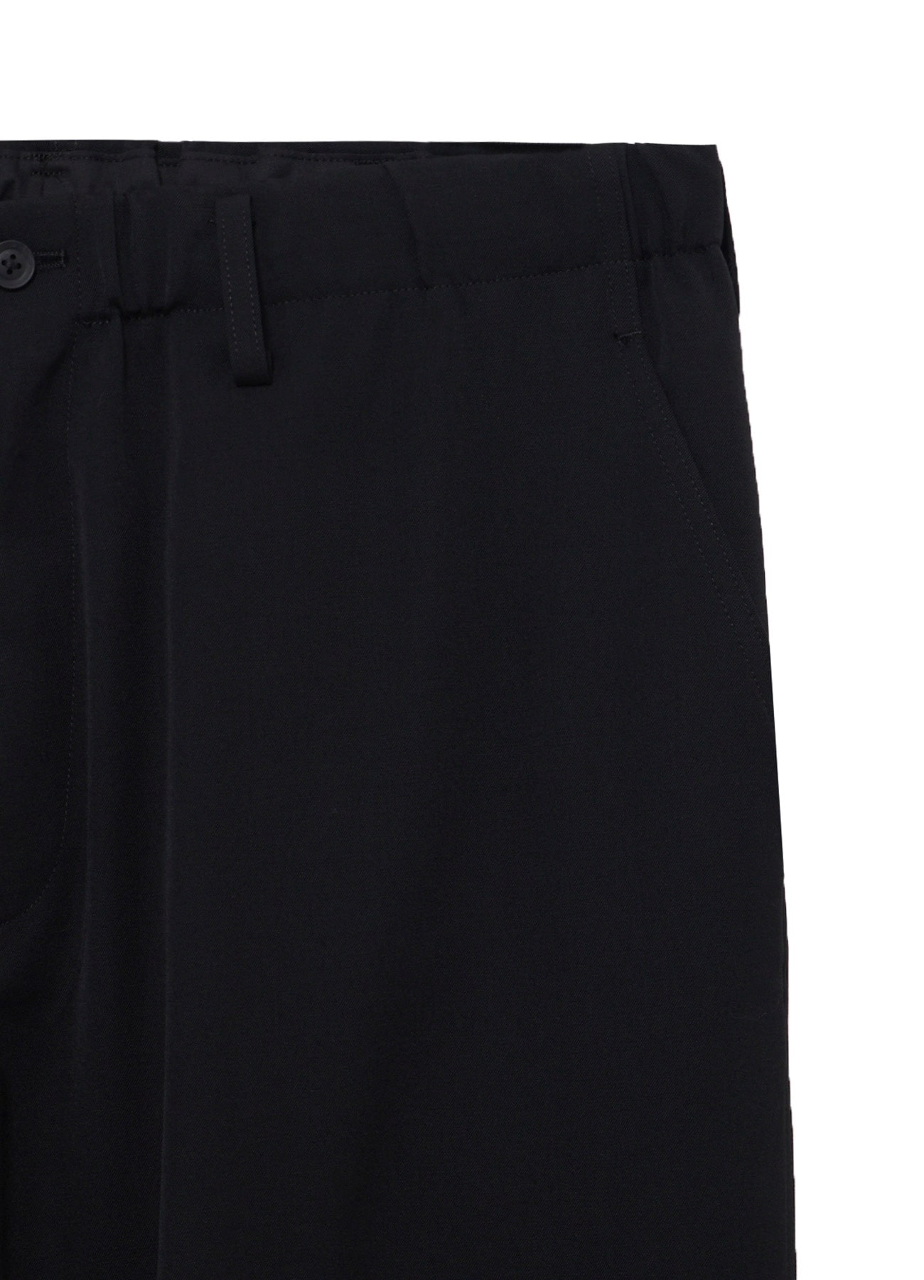 WOOL GABARDINE DOUBLE STITCH ELASTIC PANTS
