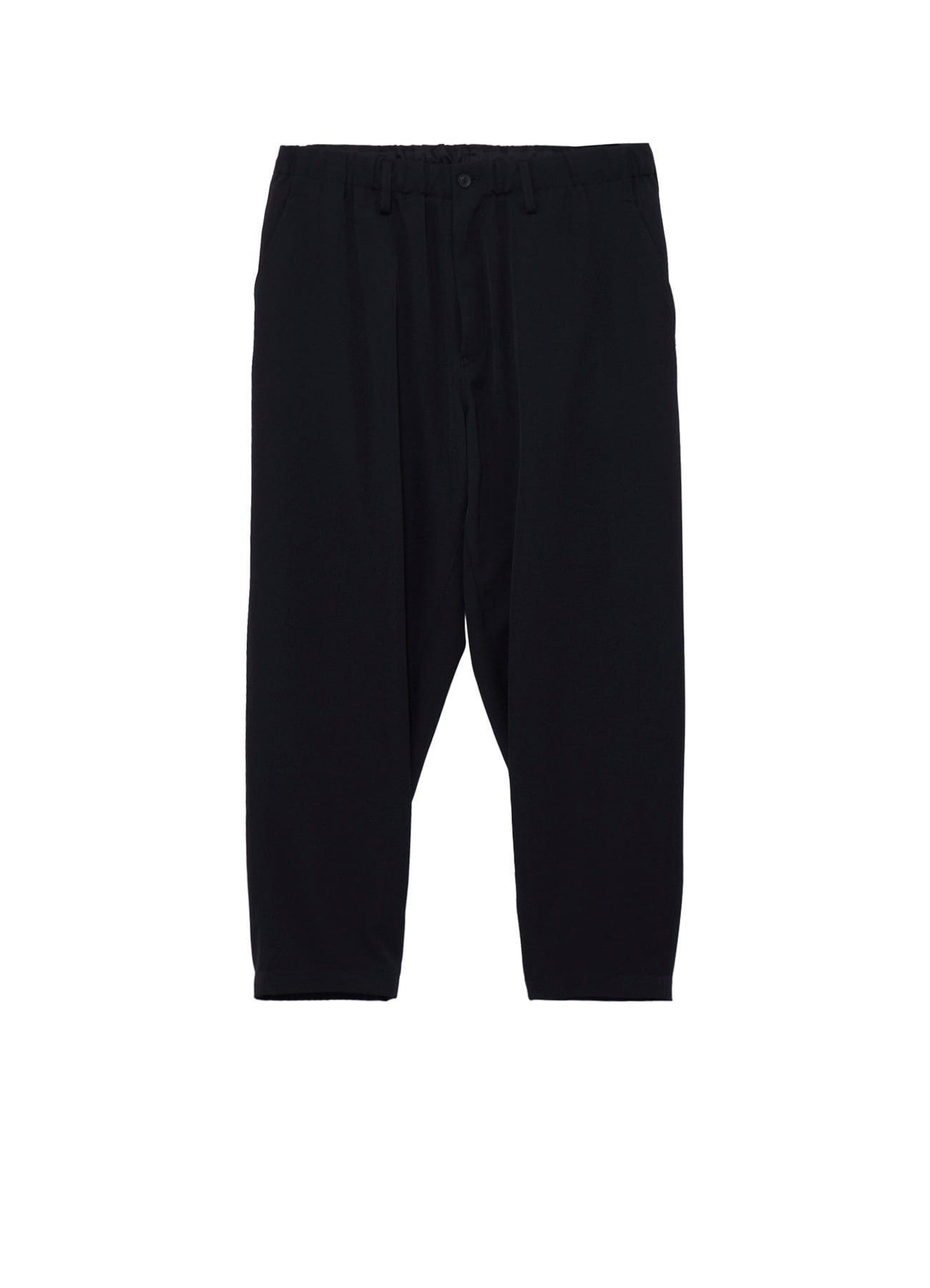 WOOL GABARDINE DOUBLE STITCH ELASTIC PANTS
