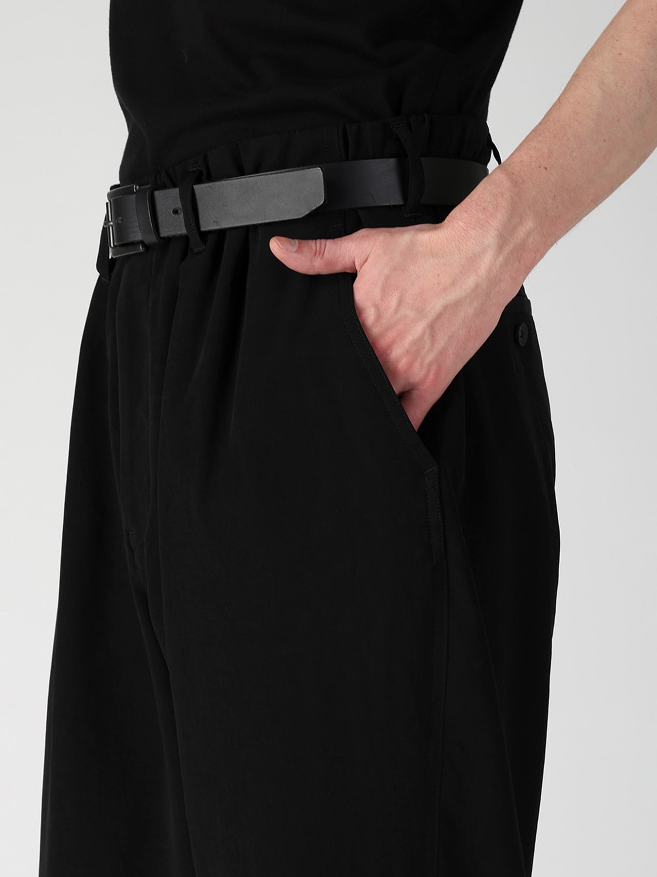 TA TUXEDO DOUBLE STITCH ELASTIC PANTS