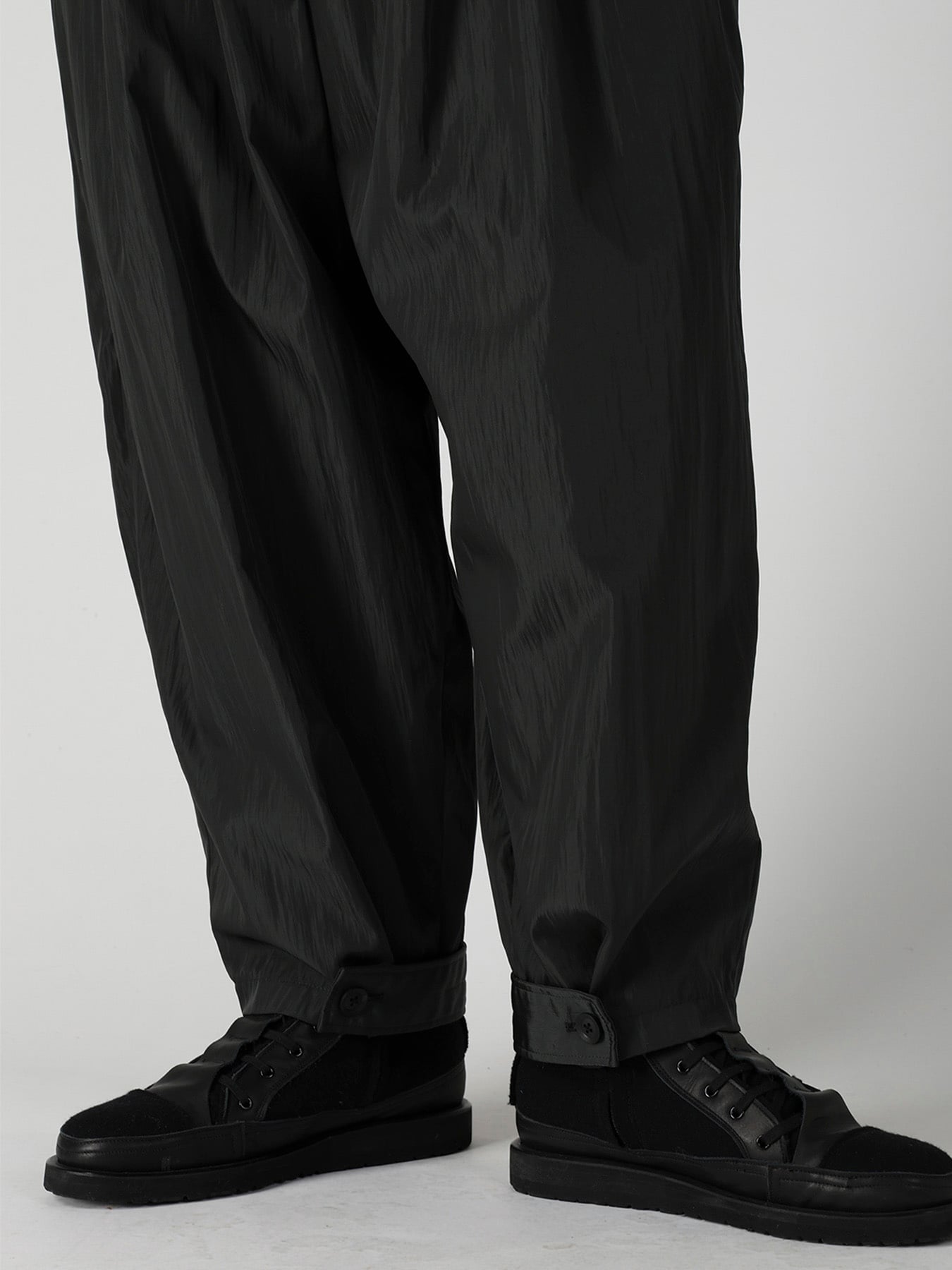 TWILL VINTAGE NY GREEN FLAP WIDE TUCK PANTS