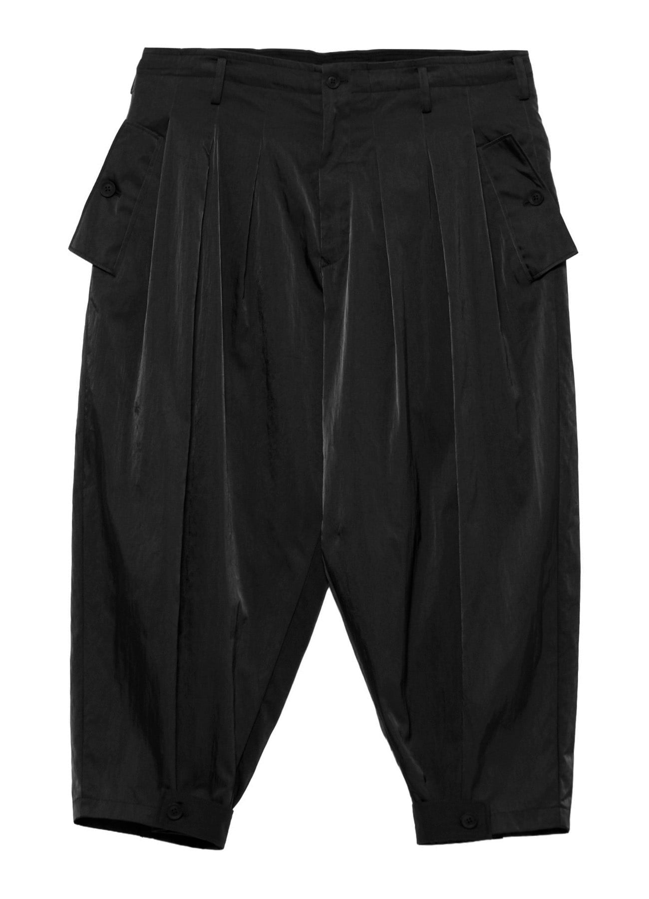 TWILL VINTAGE NY GREEN FLAP WIDE TUCK PANTS(S Green): Yohji
