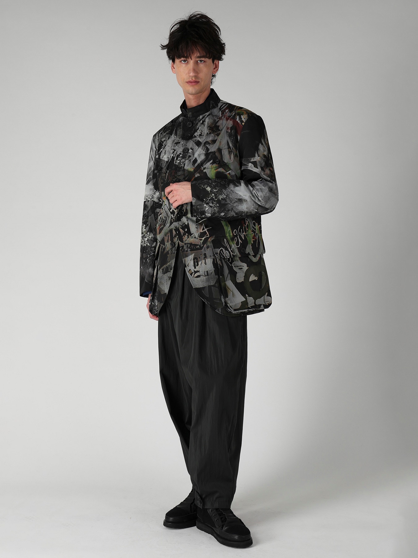 グリーンヒル物語 フレンドシリーズ TWILL VINTAGE NY GREEN FLAP WIDE TUCK PANTS(S Green): Yohji
