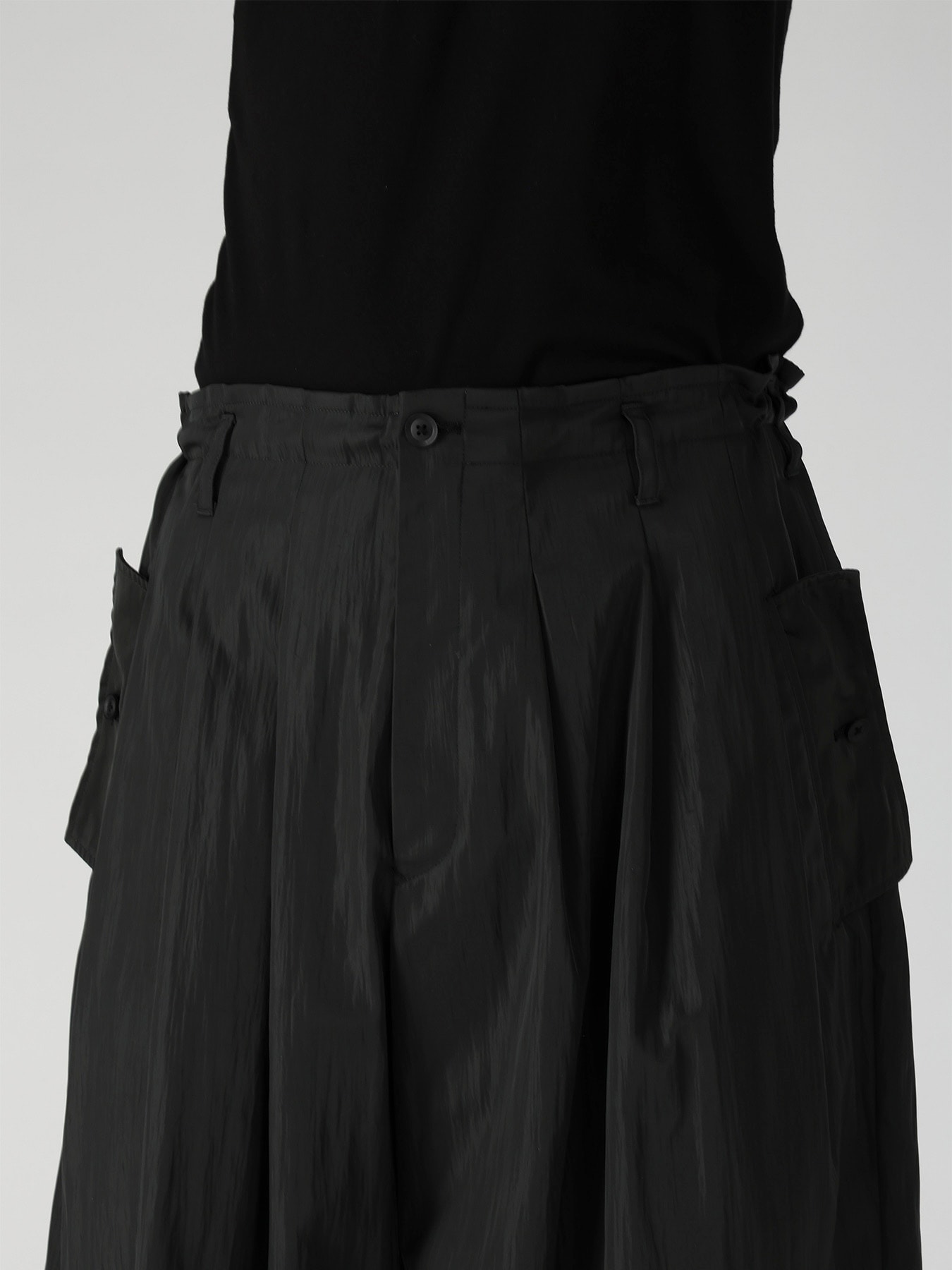 TWILL VINTAGE NY GREEN FLAP WIDE TUCK PANTS