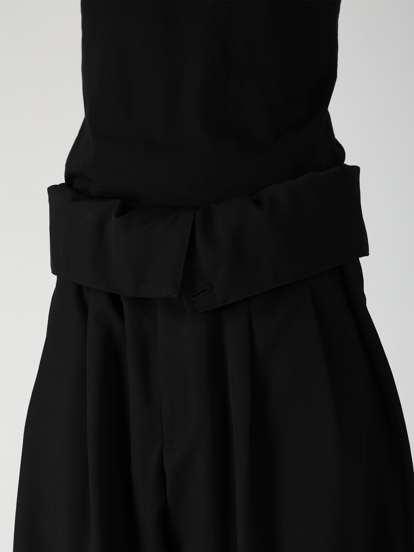 WOOL GABARDINE HIGH WAIST TUCK PANTS