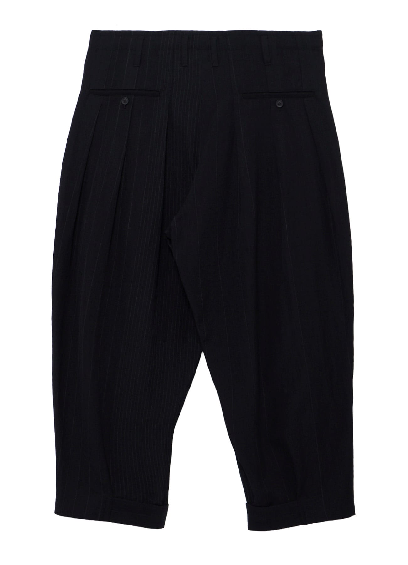 RANDOM STRIPE HEM TAB WIDE TUCK PANTS