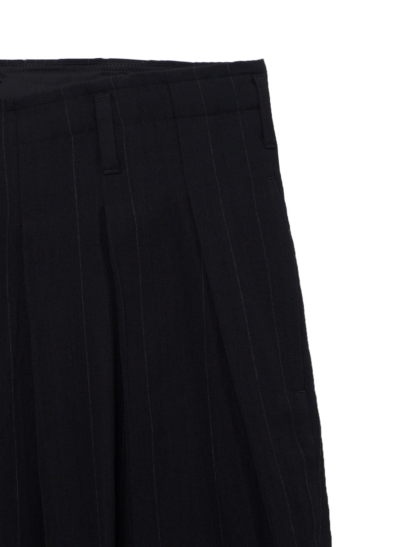 RANDOM STRIPE HEM TAB WIDE TUCK PANTS