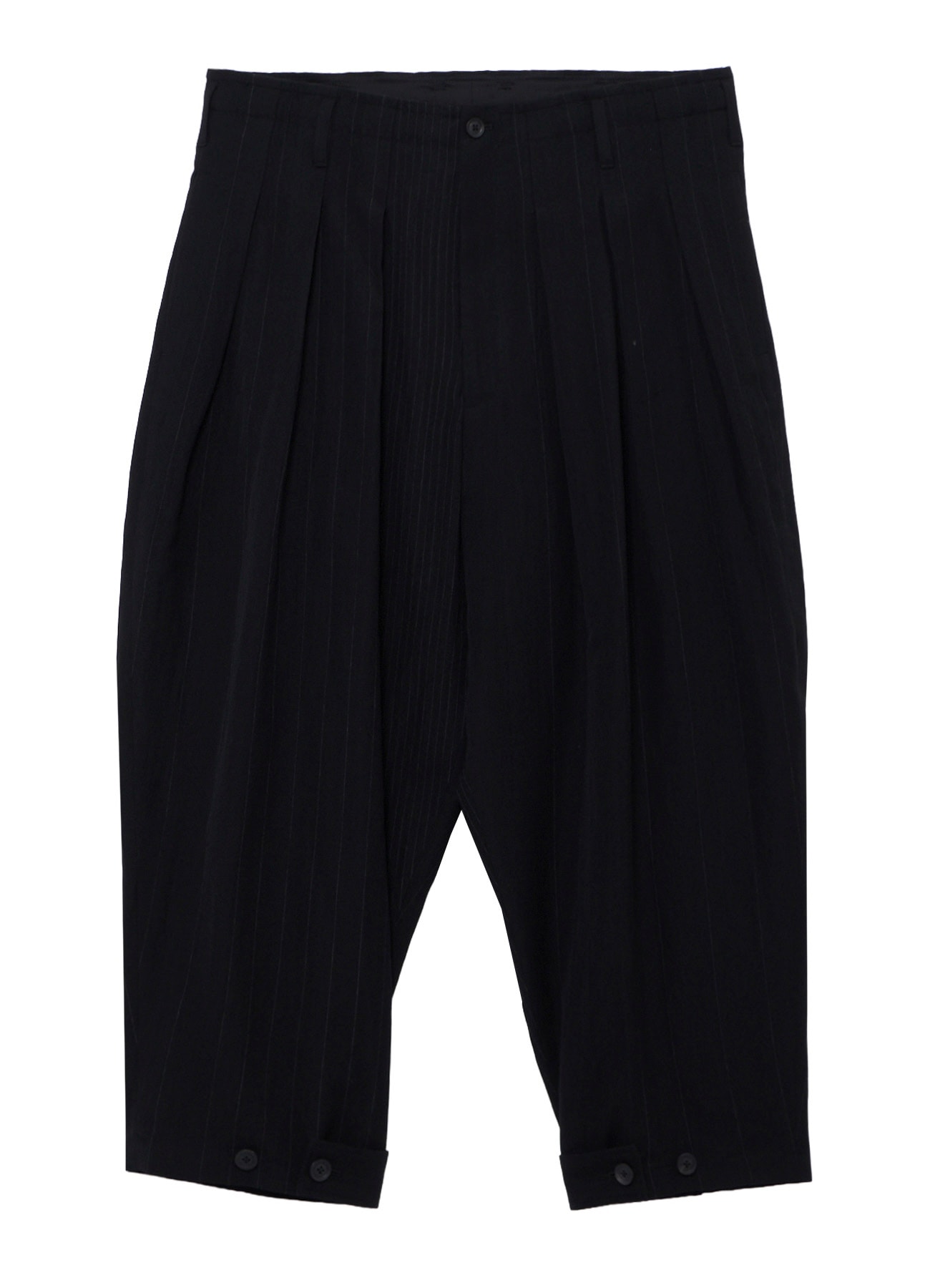 RANDOM STRIPE HEM TAB WIDE TUCK PANTS