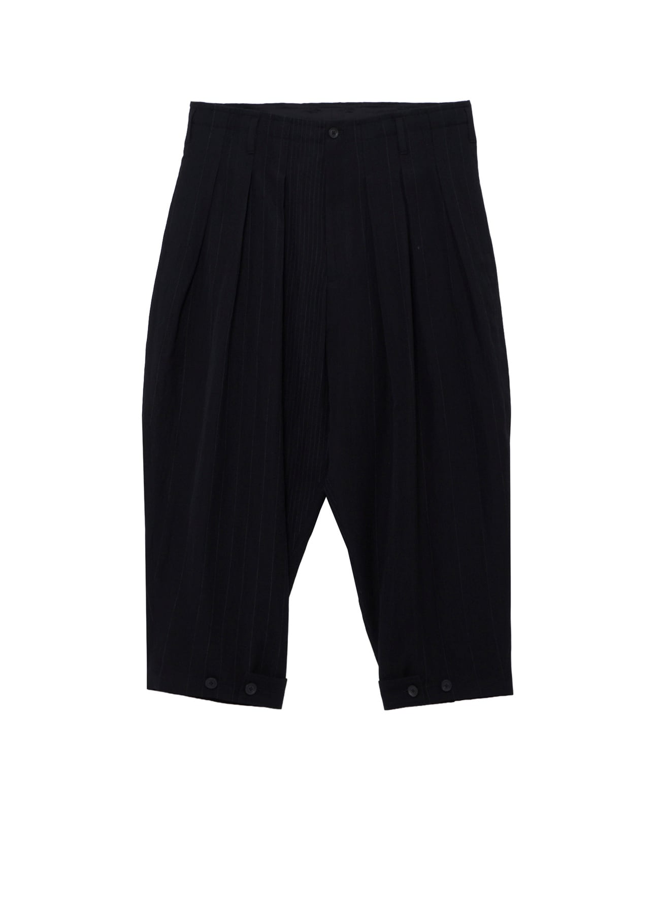 RANDOM STRIPE HEM TAB WIDE TUCK PANTS