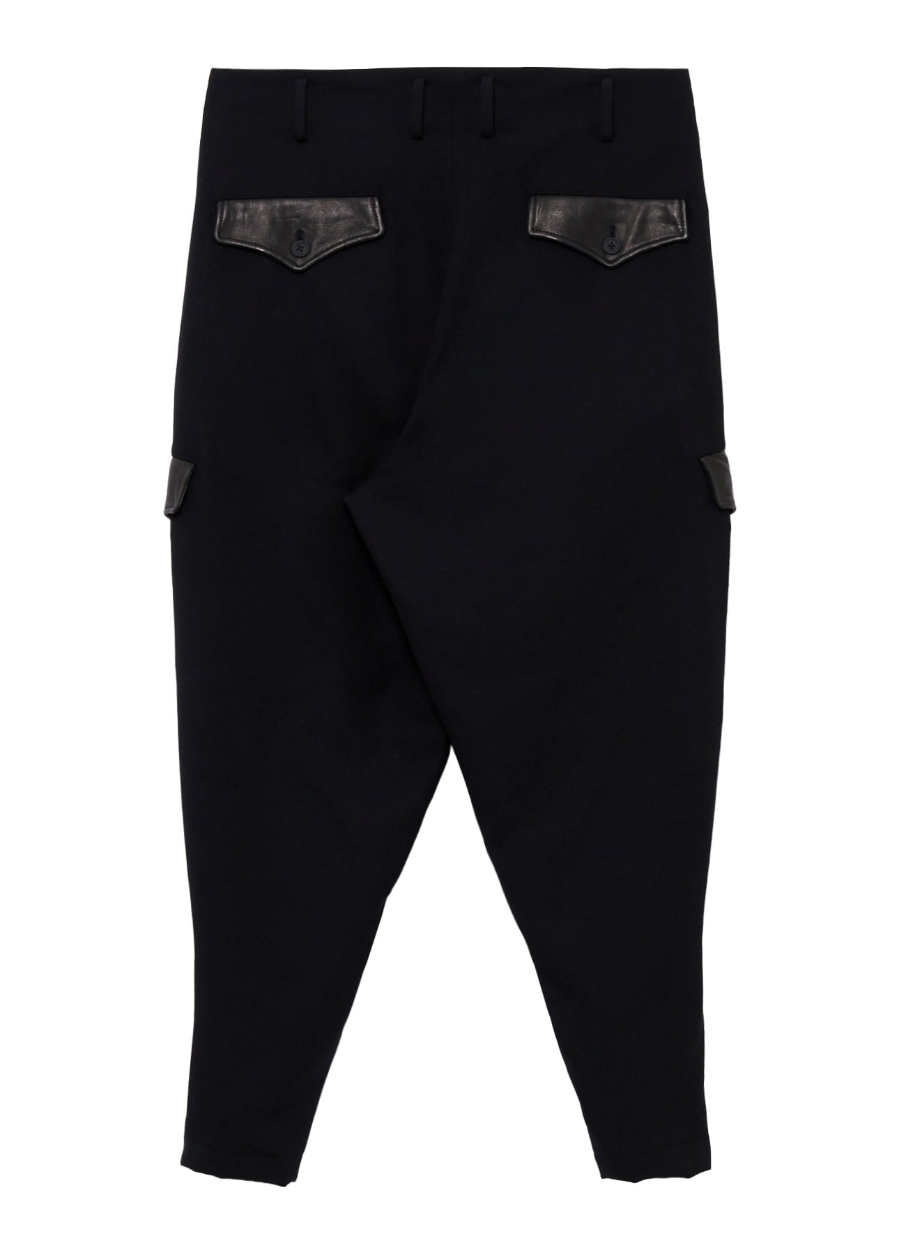 LEATHER ARMY GABARDINE POCKET PANTS