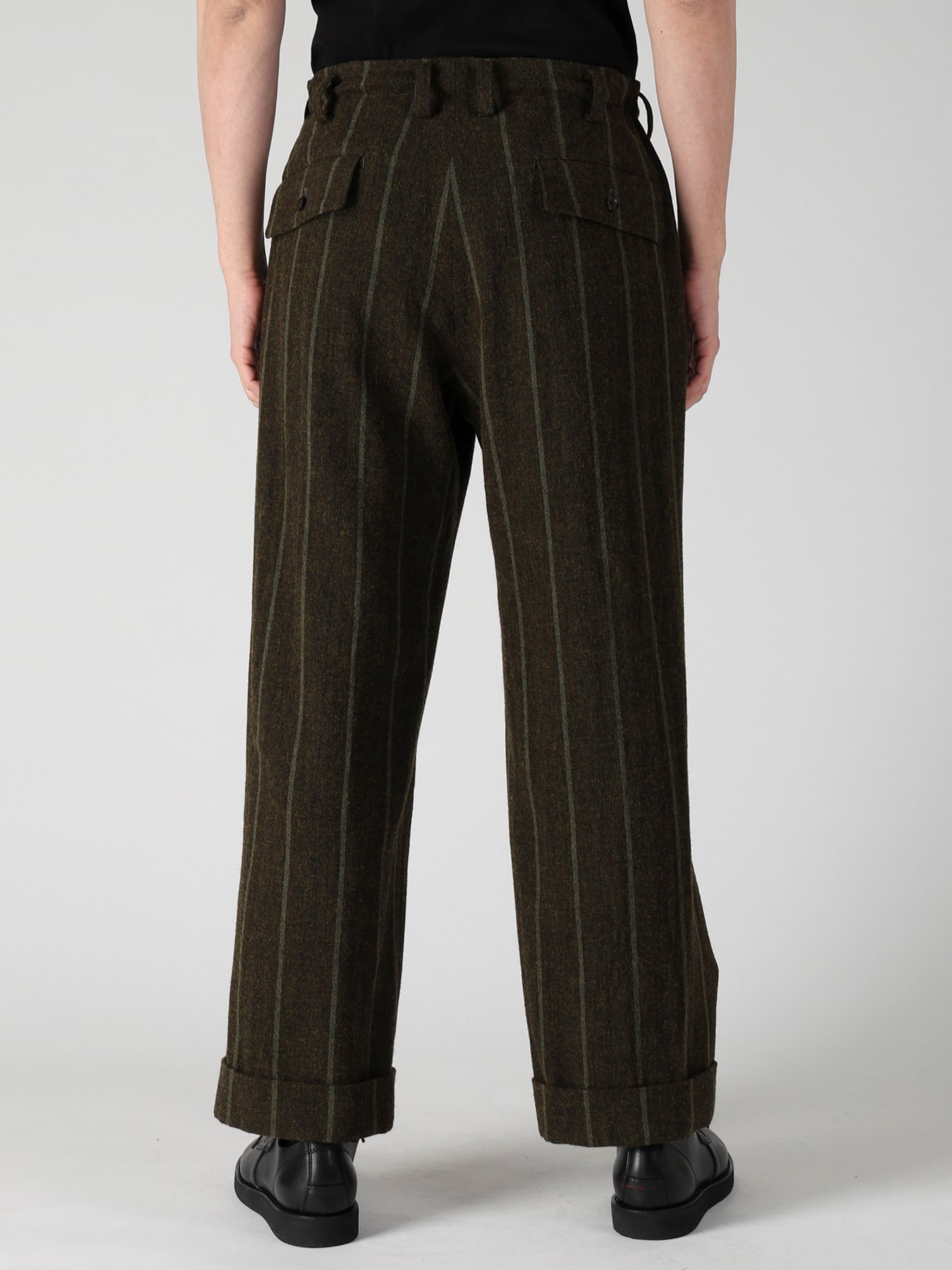 SPUN COLOR STRIPE HEM MACKIN 2 TUCKS PANTS