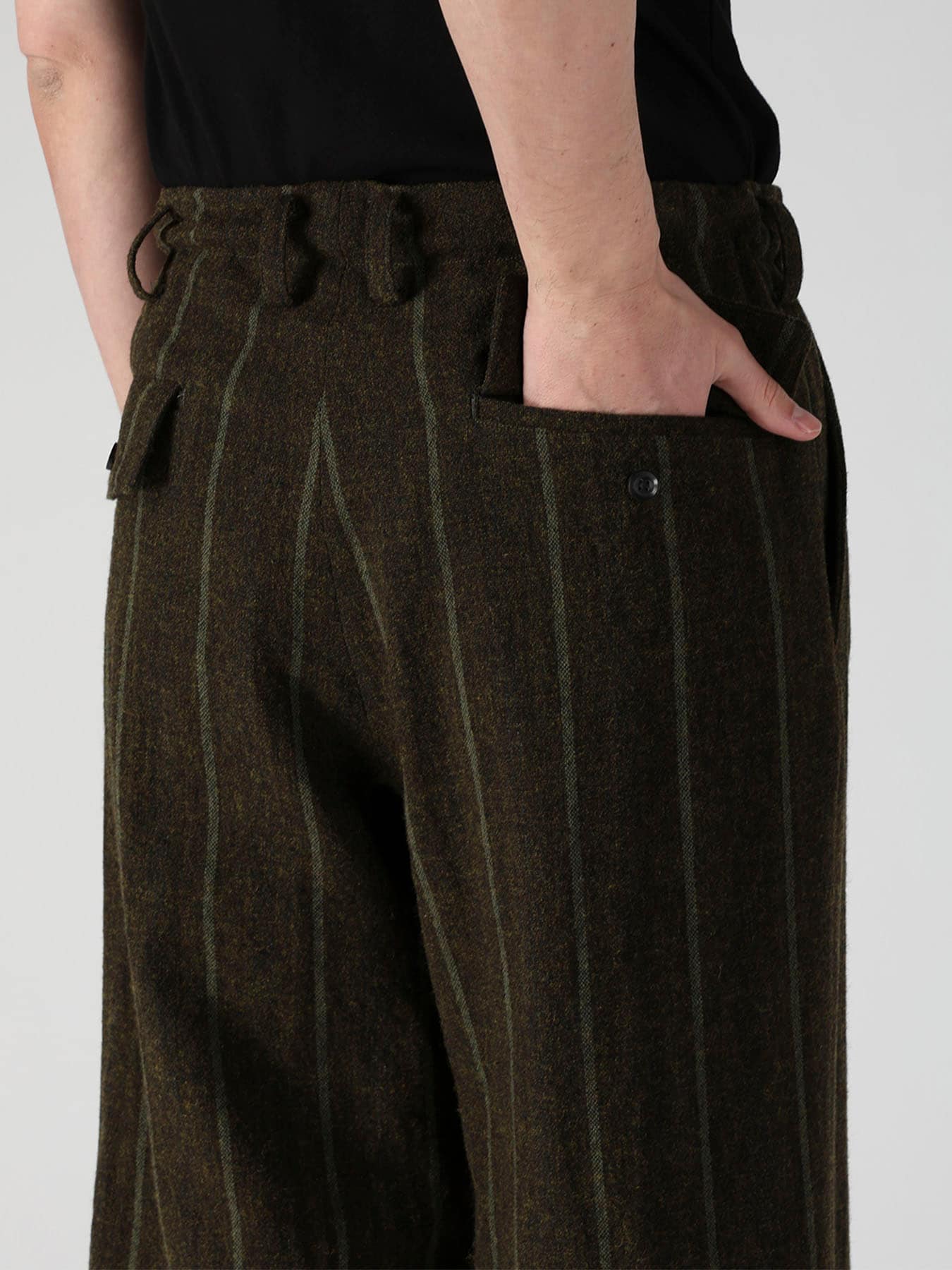SPUN COLOR STRIPE HEM MACKIN 2 TUCKS PANTS