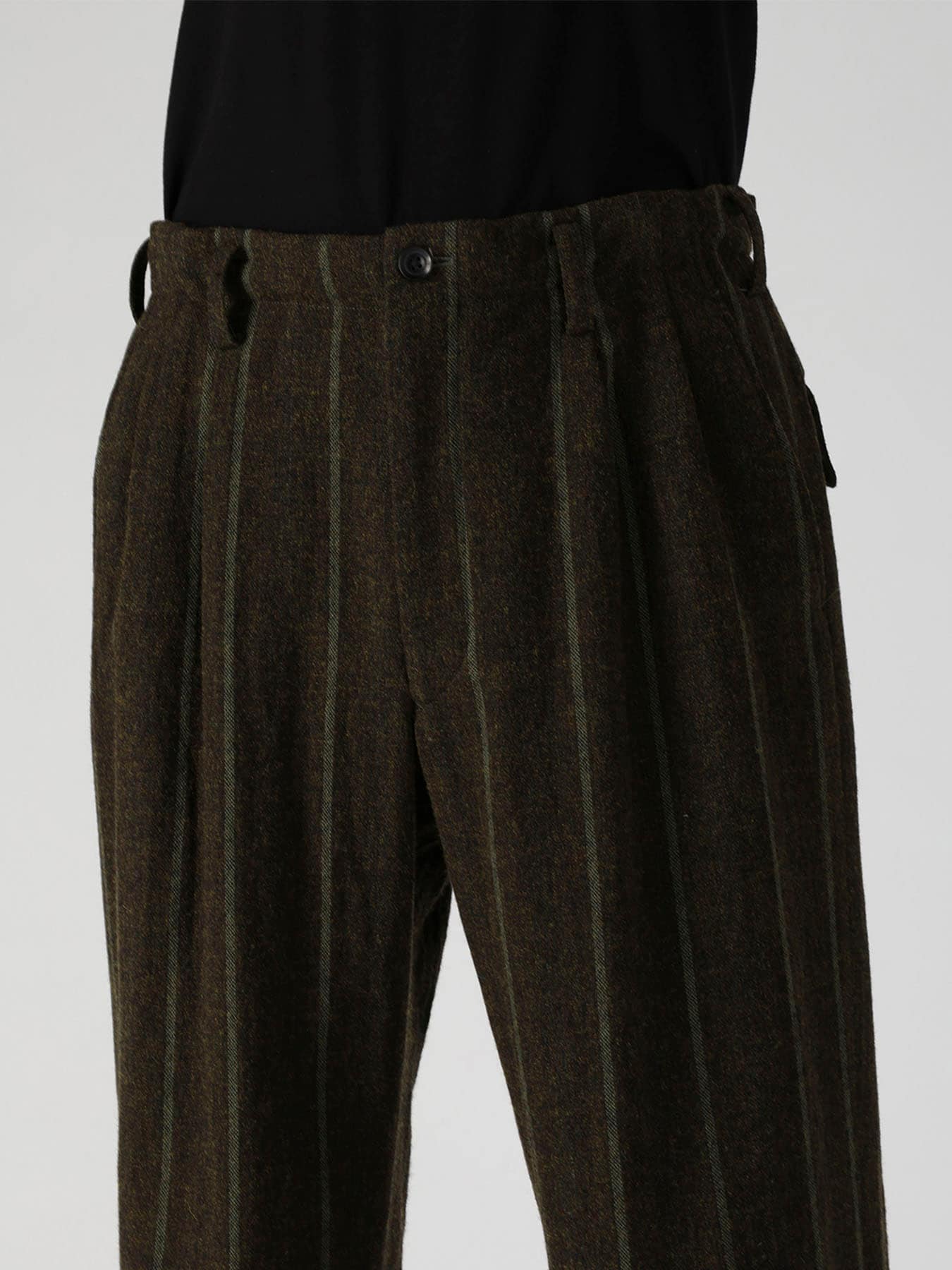 SPUN COLOR STRIPE HEM MACKIN 2 TUCKS PANTS