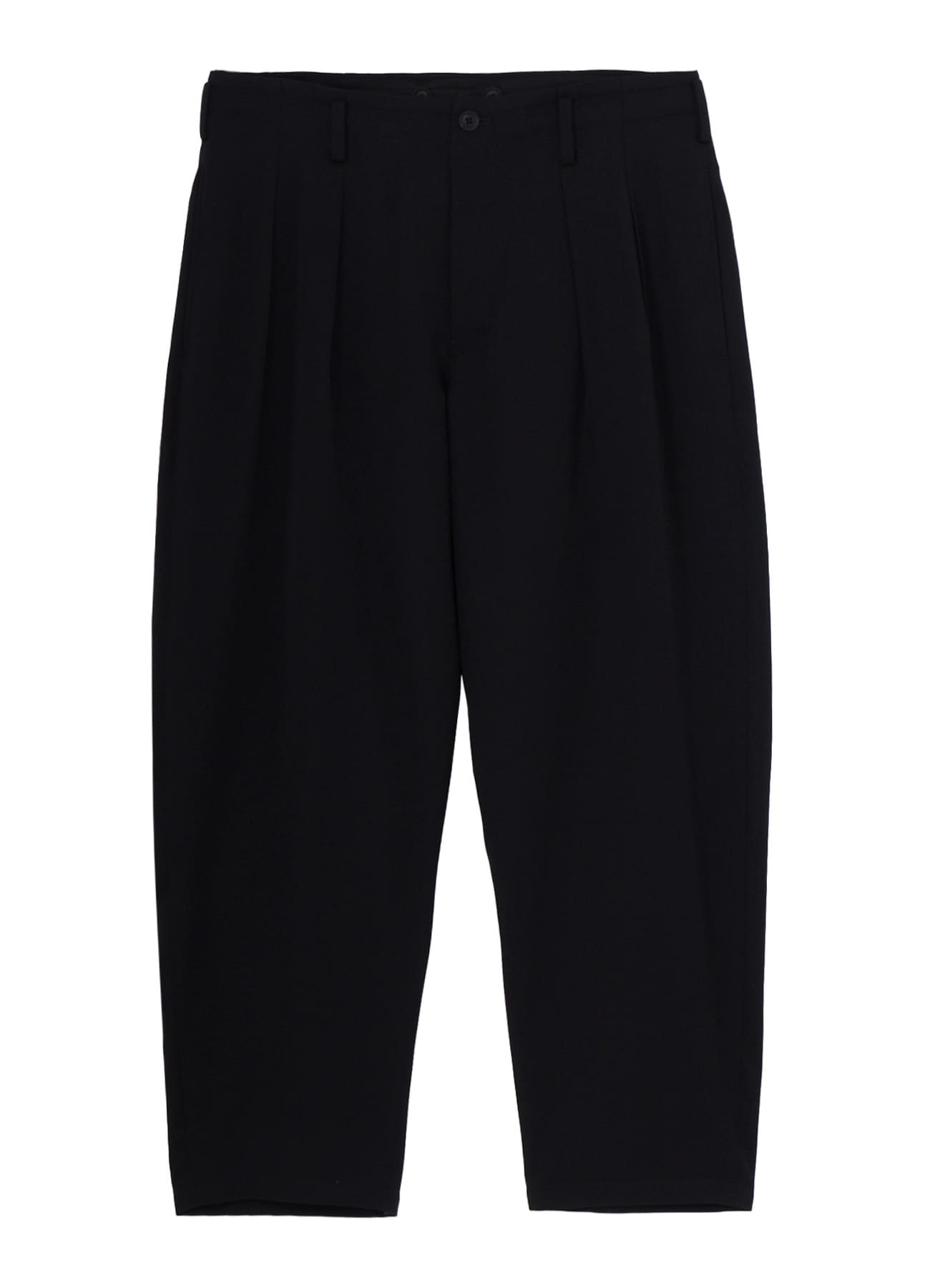 WOOL GABARDINE 2TUCKS SLIM PANTS
