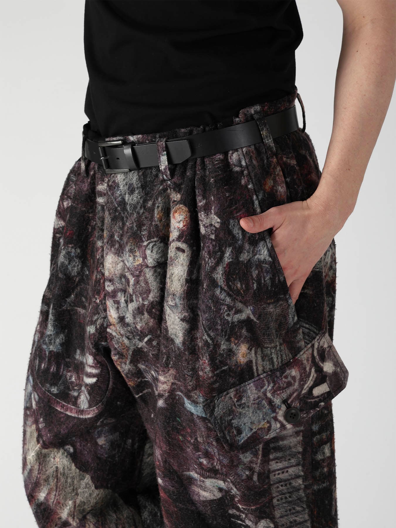 VIYELLA W SCREW HEM BELT PT CARGO PANTS