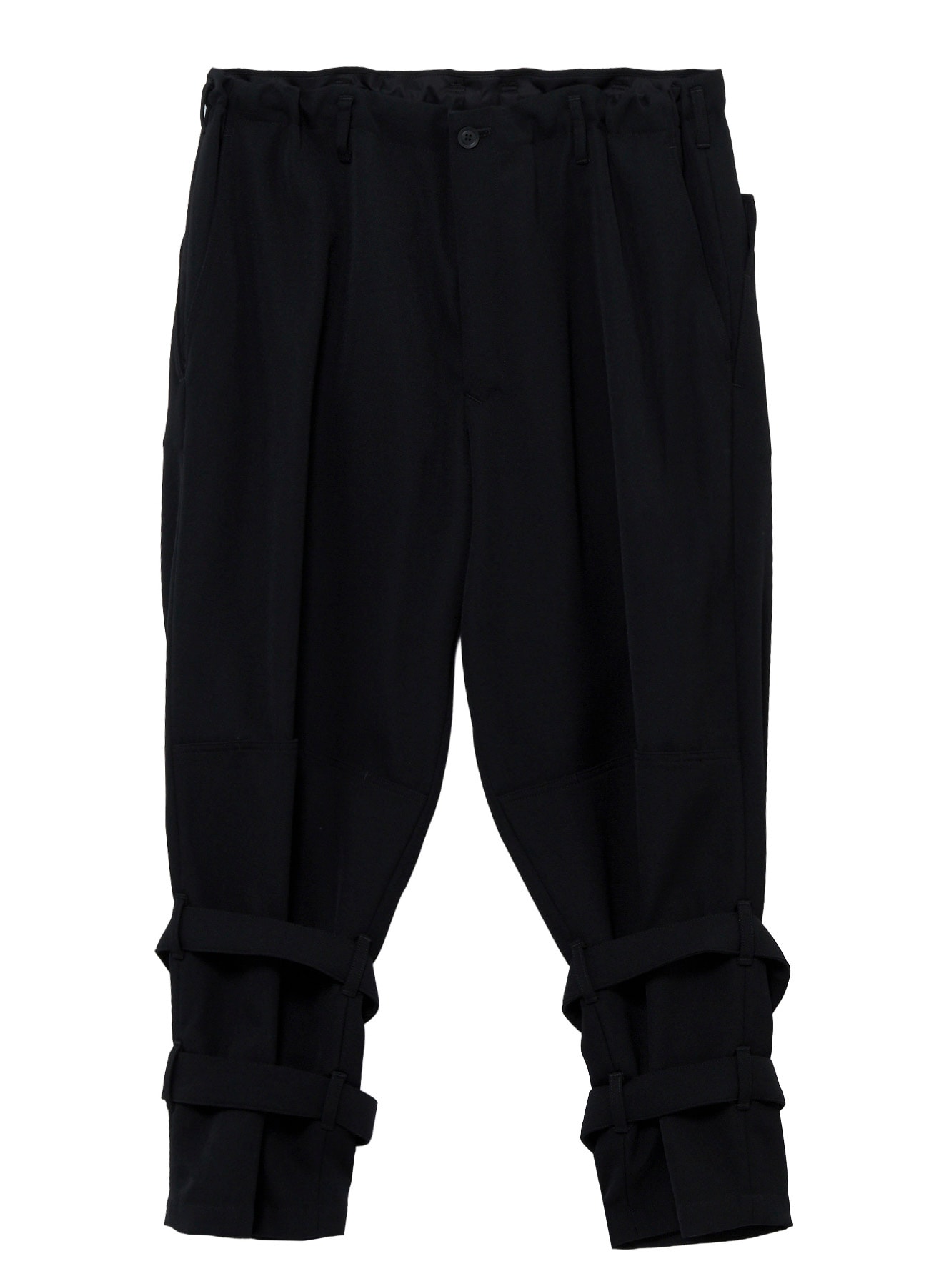 ARMY GABARDINE HEM BELT PANTS
