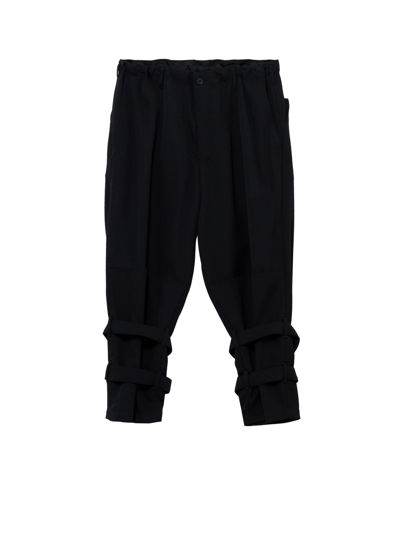 ARMY GABARDINE HEM BELT PANTS