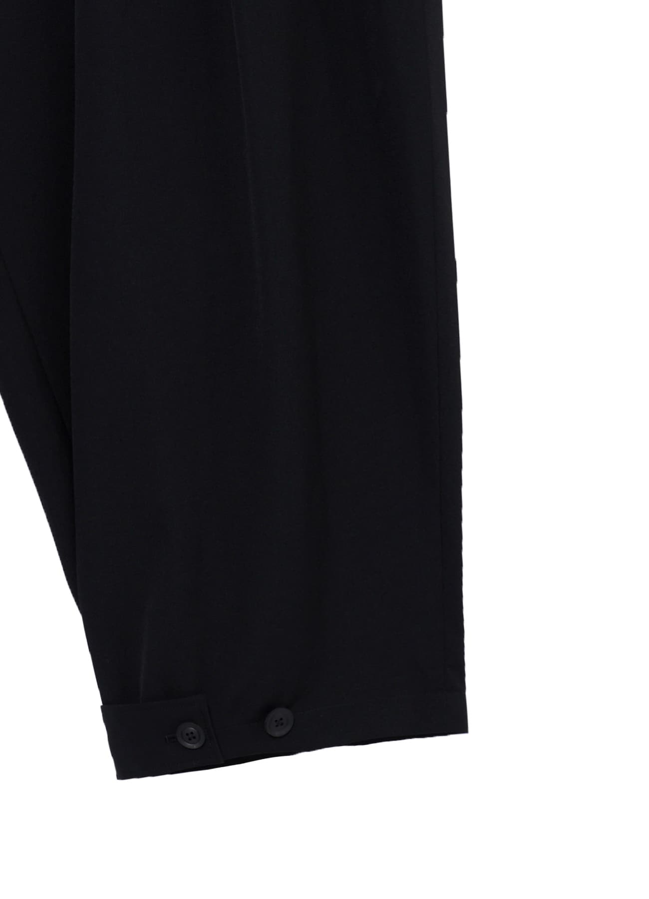 WOOL GABARDINE HEM TAB WIDE TUCK PANTS