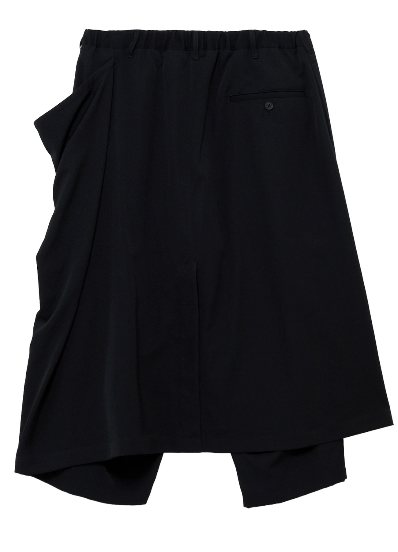 WOOL GABARDINE WRAP PANTS