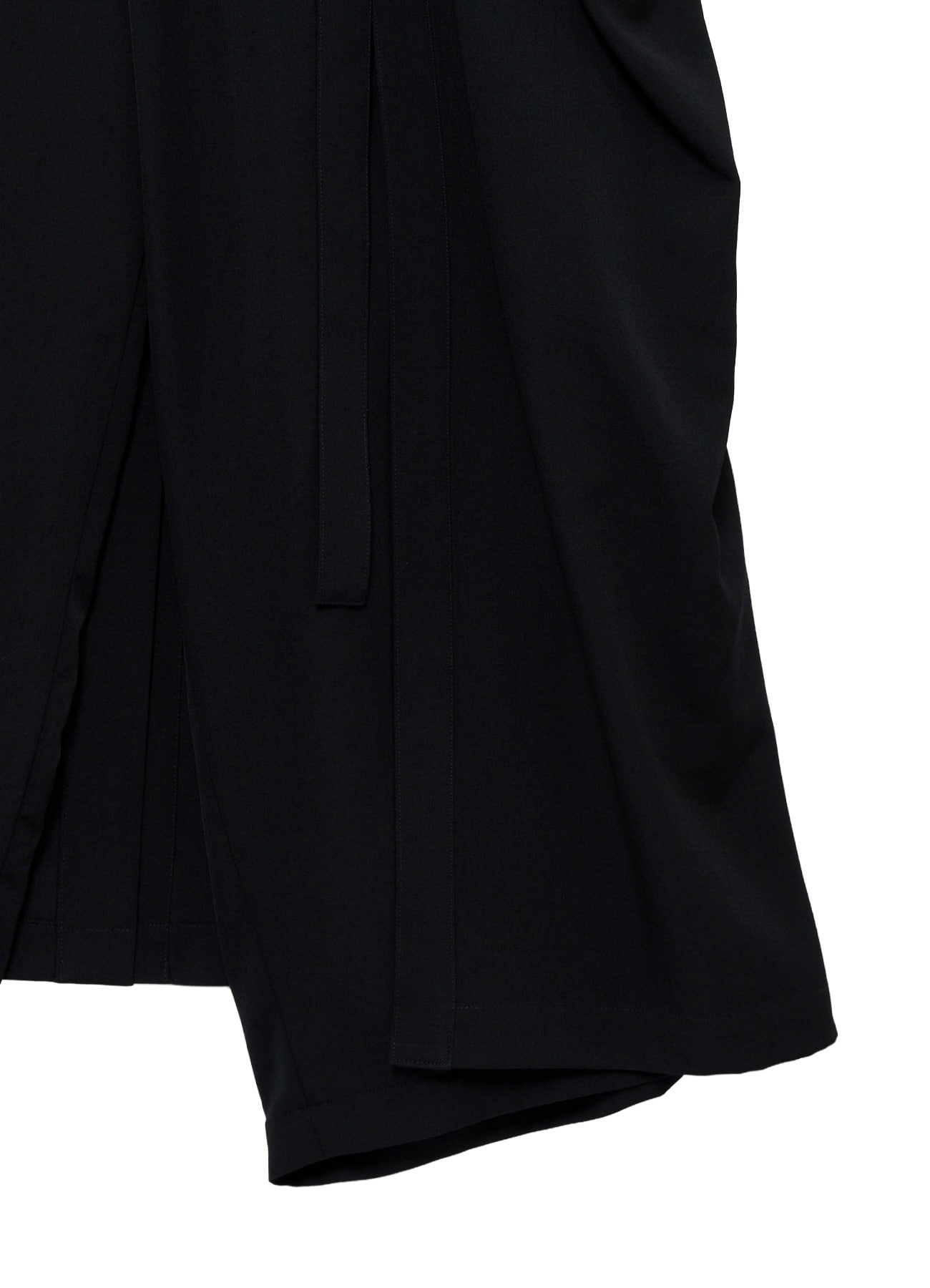 WOOL GABARDINE WRAP PANTS