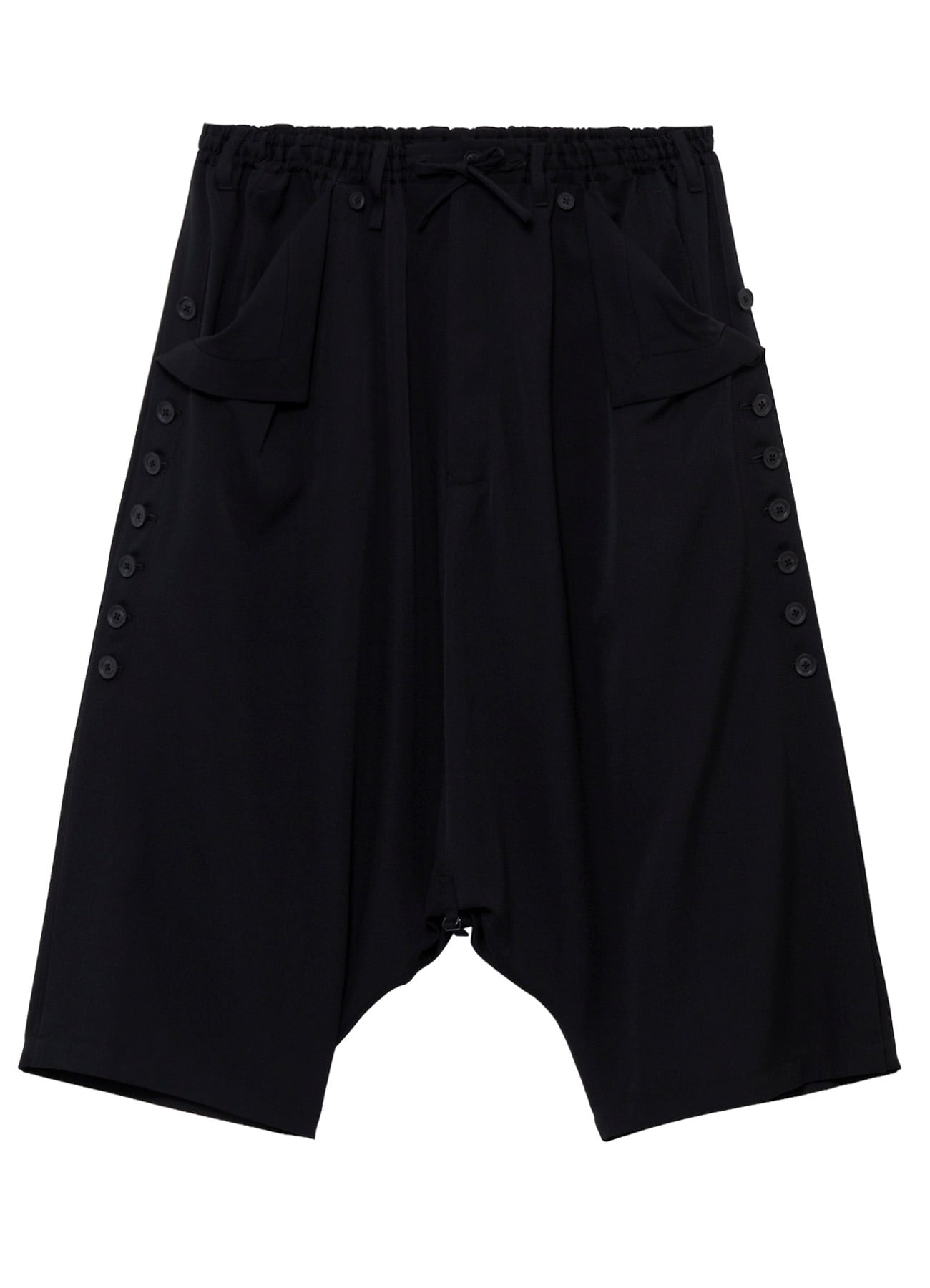 WOOL GABARDINE BIG SAROUEL PANTS