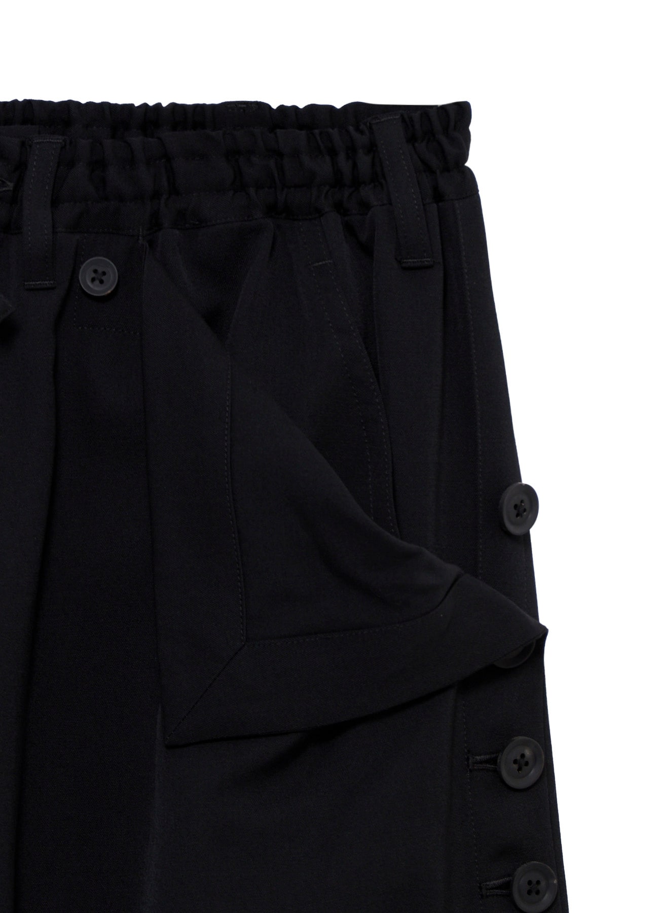WOOL GABARDINE BIG SAROUEL PANTS