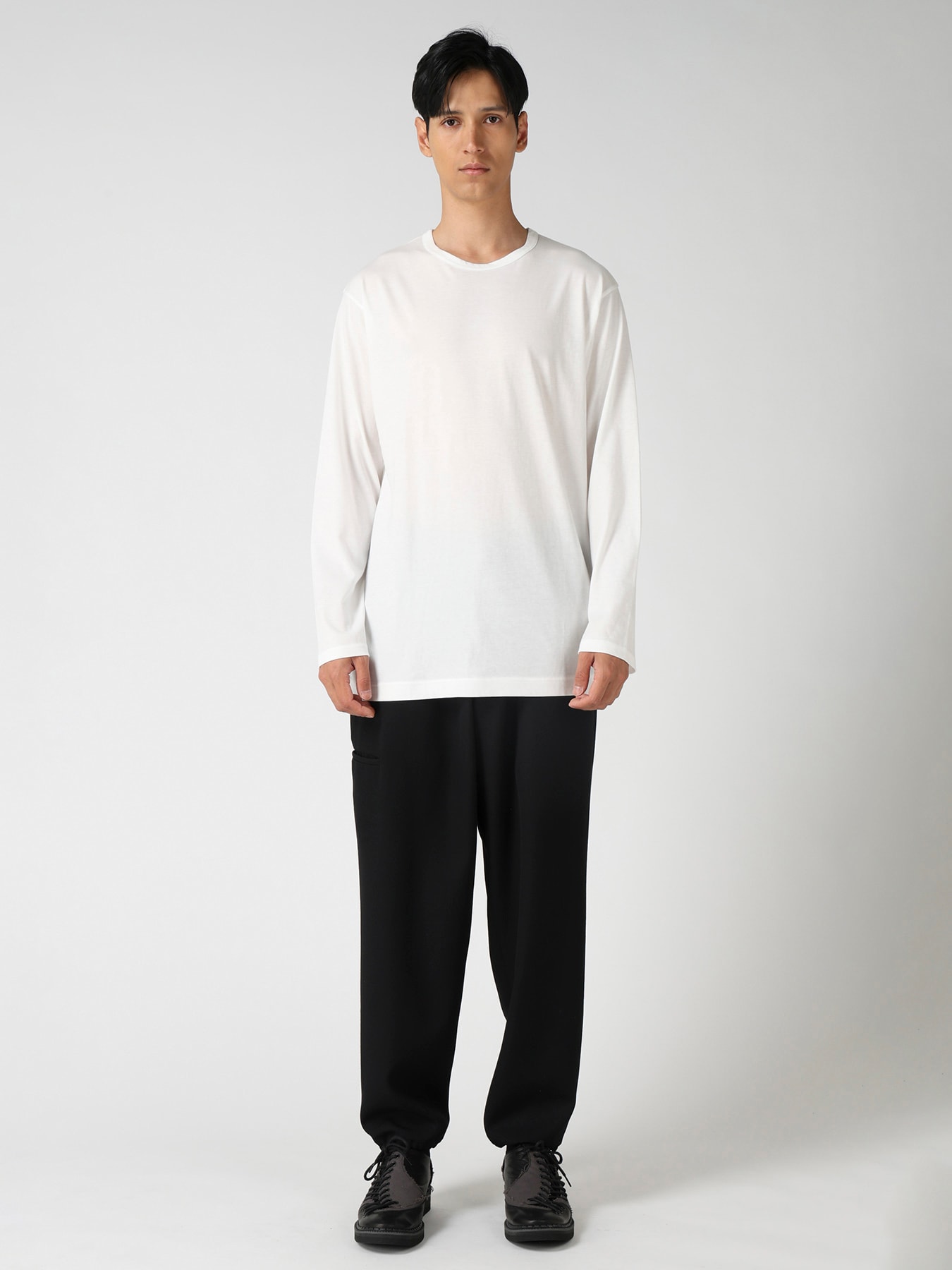SOFT SINGLE JERSEY ROUND NECK LS TEE