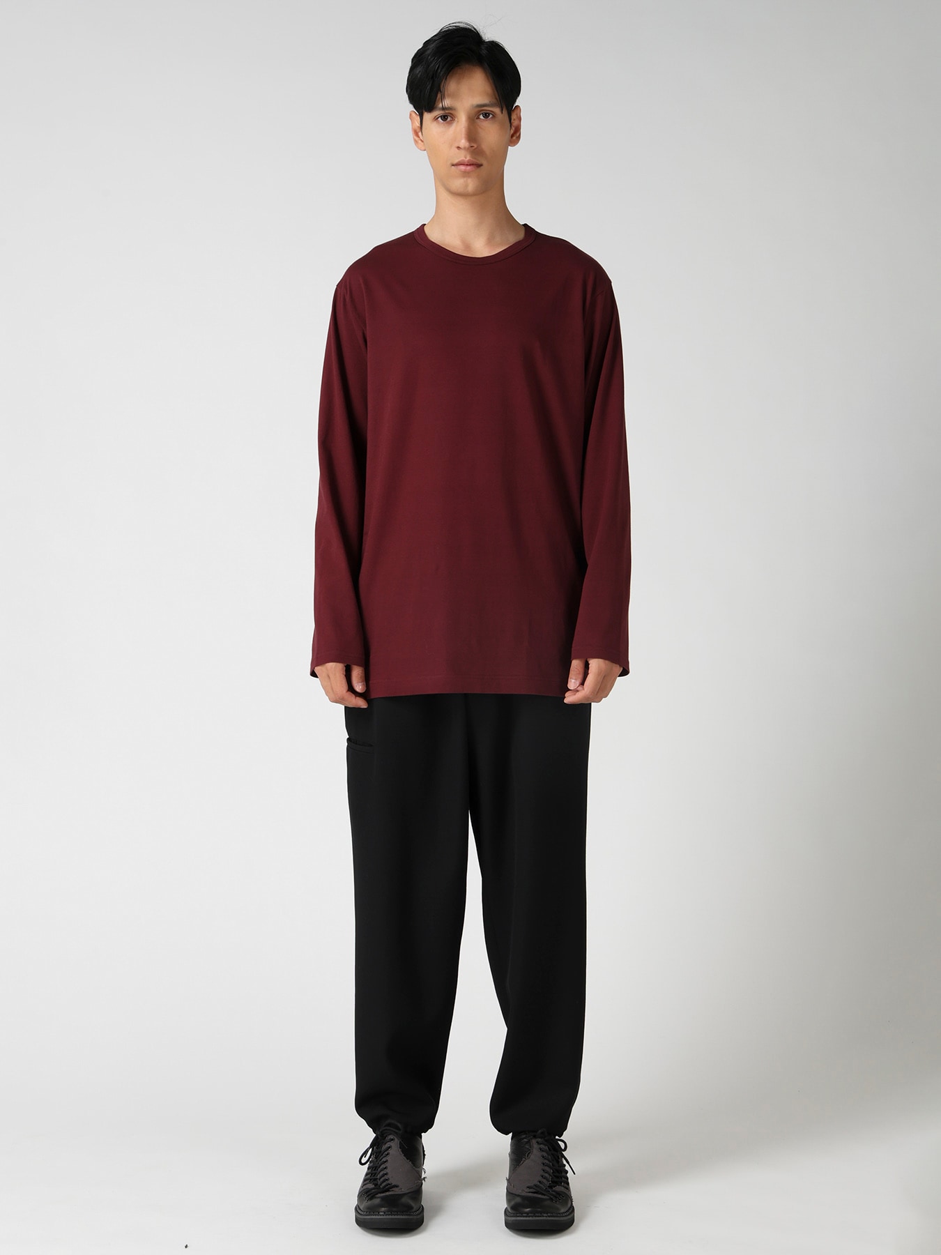 SOFT SINGLE JERSEY ROUND NECK LS TEE